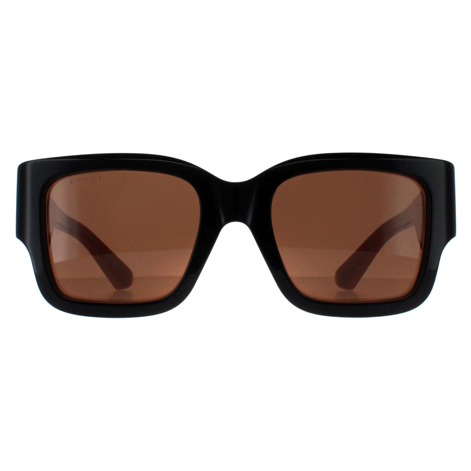 Black Gucci Black Square Black with Nude Pink Brown GG1663S, Image 1 of 4