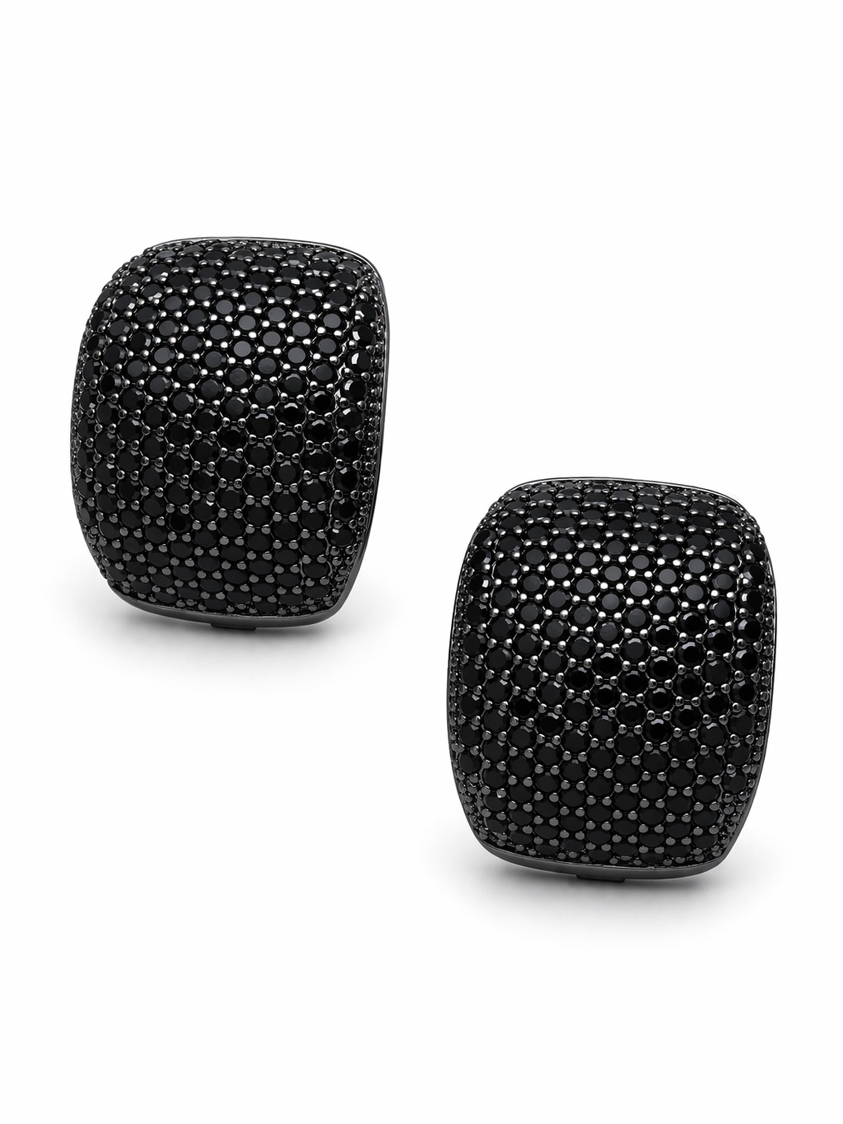 Pink Pavé Dome Stud Earrings