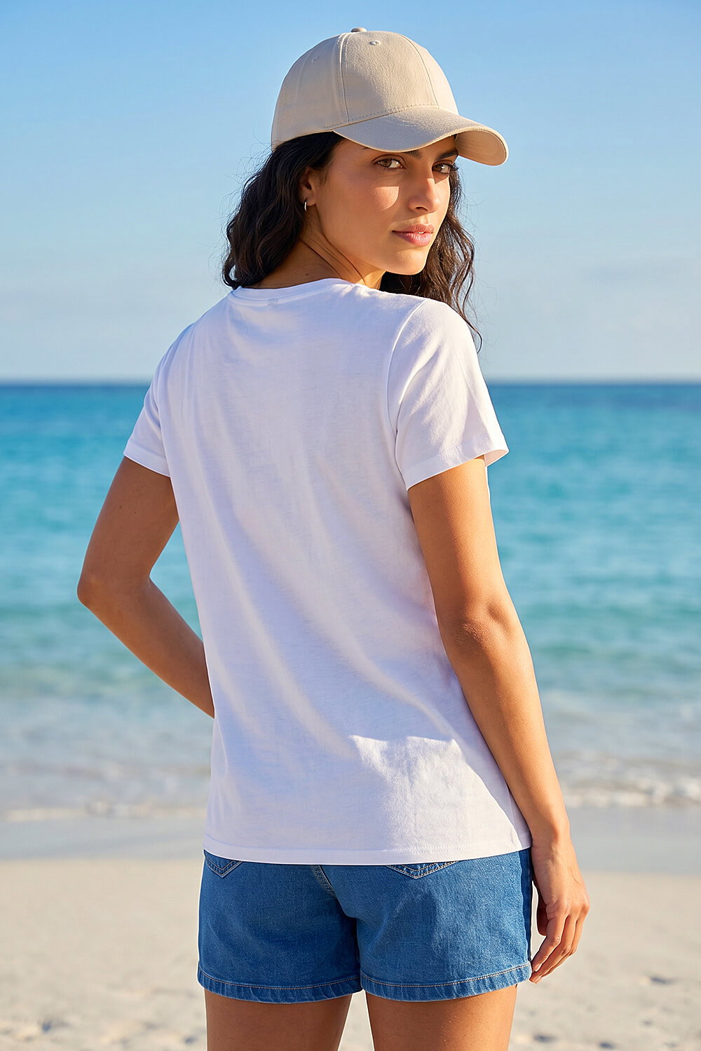 Ivory Dusk Graphic Print Stretch T-Shirt, Image 4 of 4