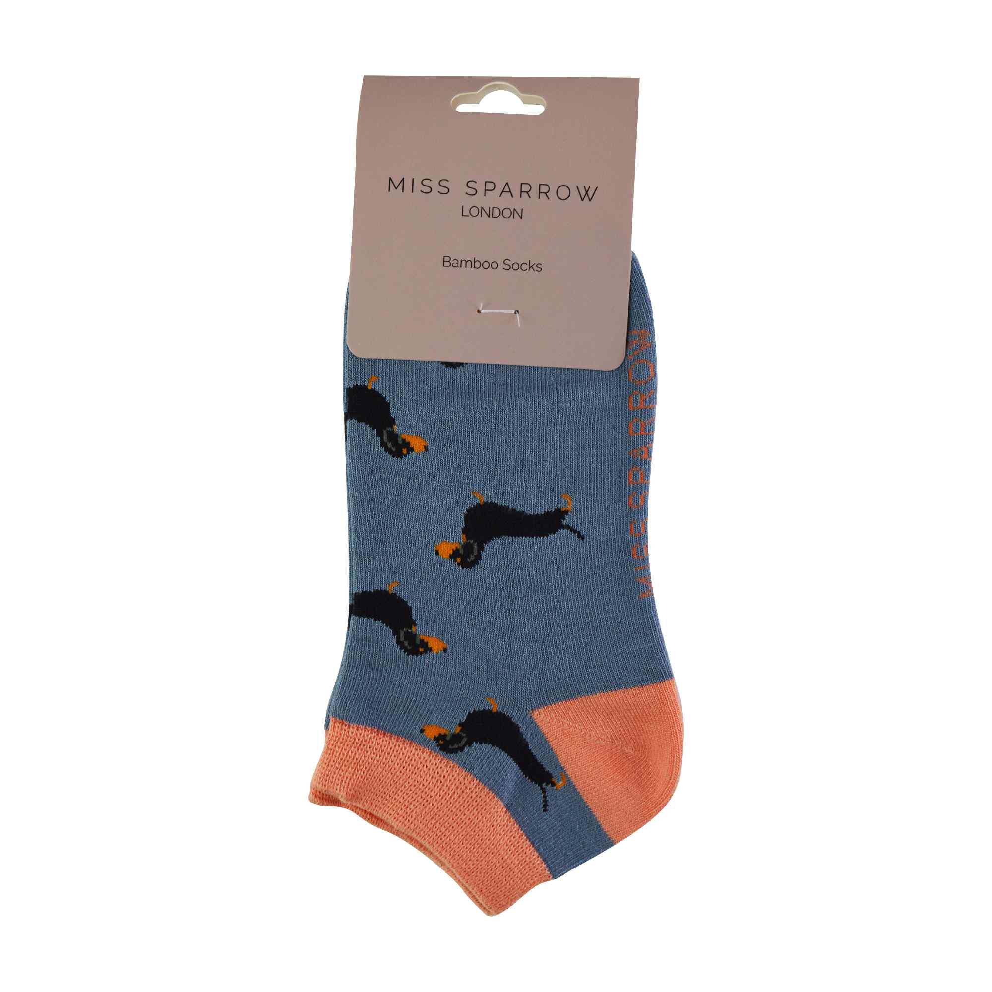 Blue Bamboo Breathable Trainer Socks, Image 5 of 5