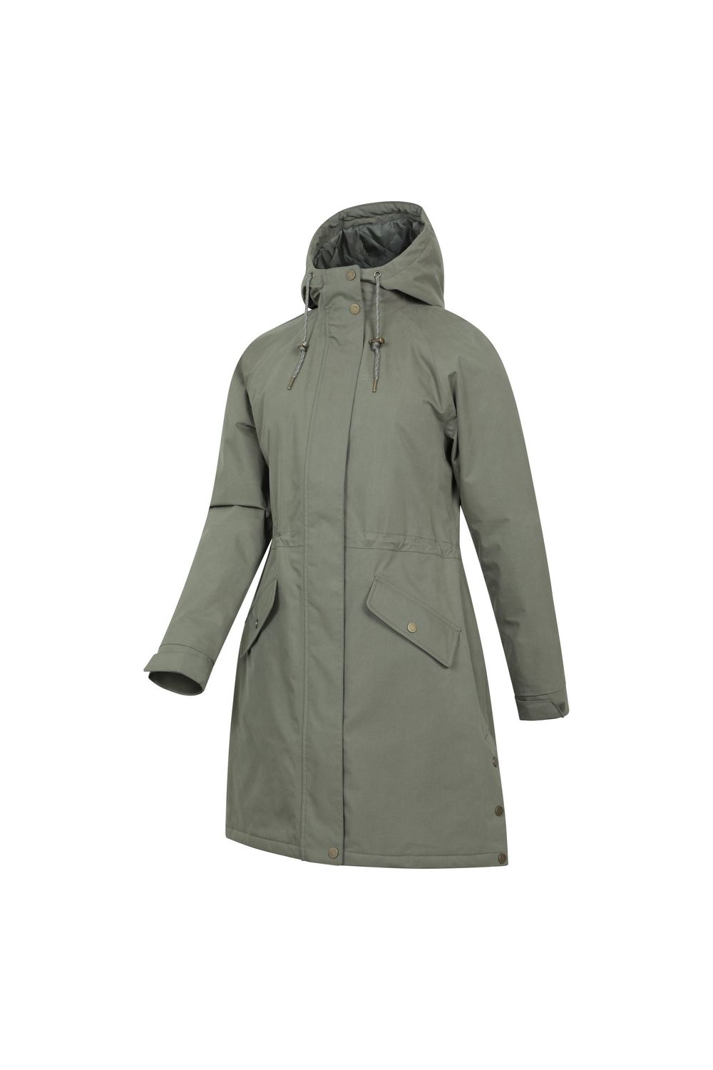 Khaki Polperro Lightweight Padded Waterproof Jacket, Image 4 of 4