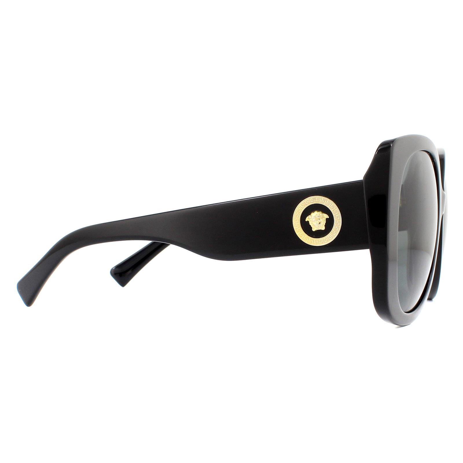 Black Versace Black Square Black Dark Grey Sunglasses, Image 4 of 4