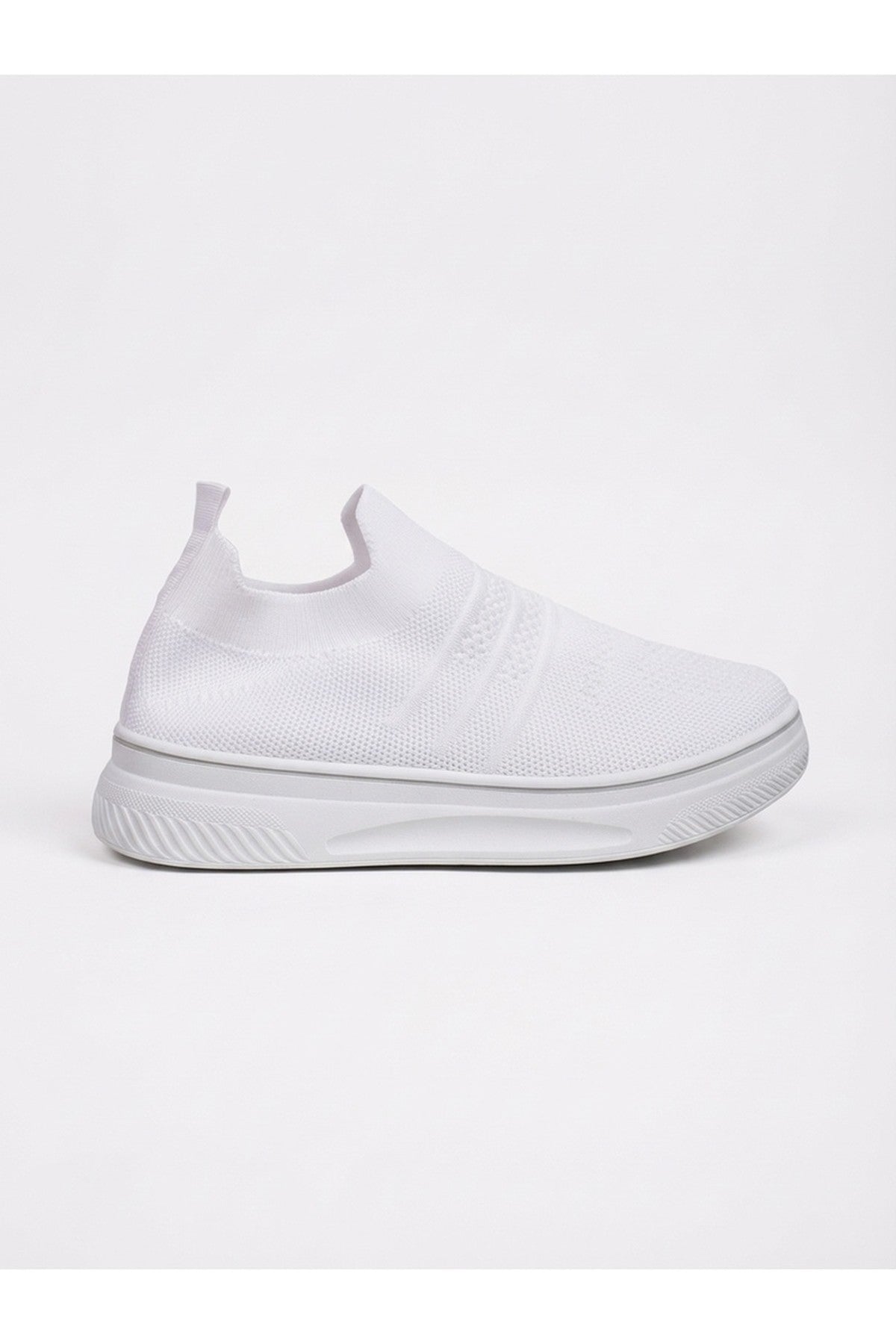 White iKrush White Grace Knit Slip On Trainers, Image 8 of 8