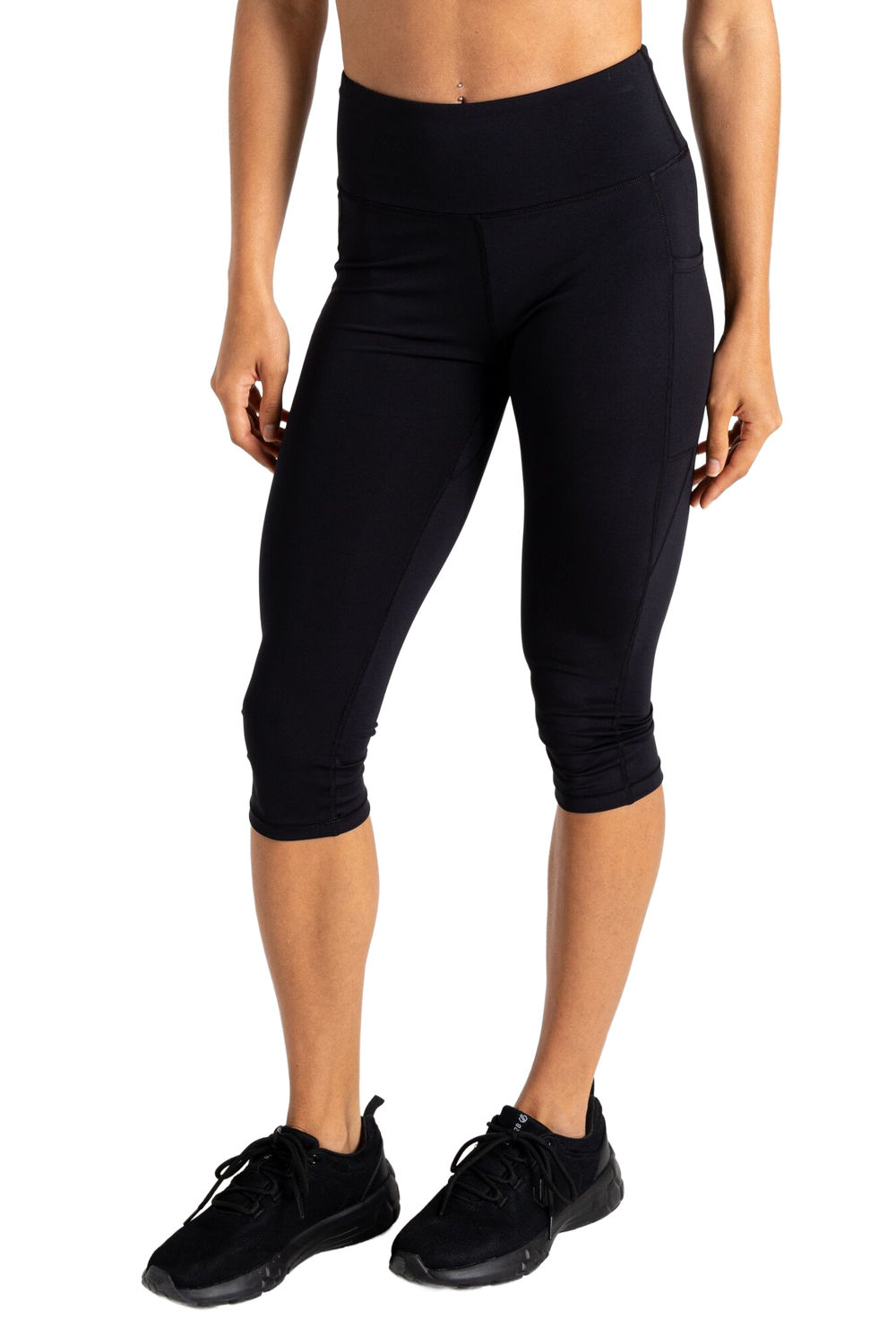 Black Influential II Plain 3/4 Leggings, Image 4 of 5