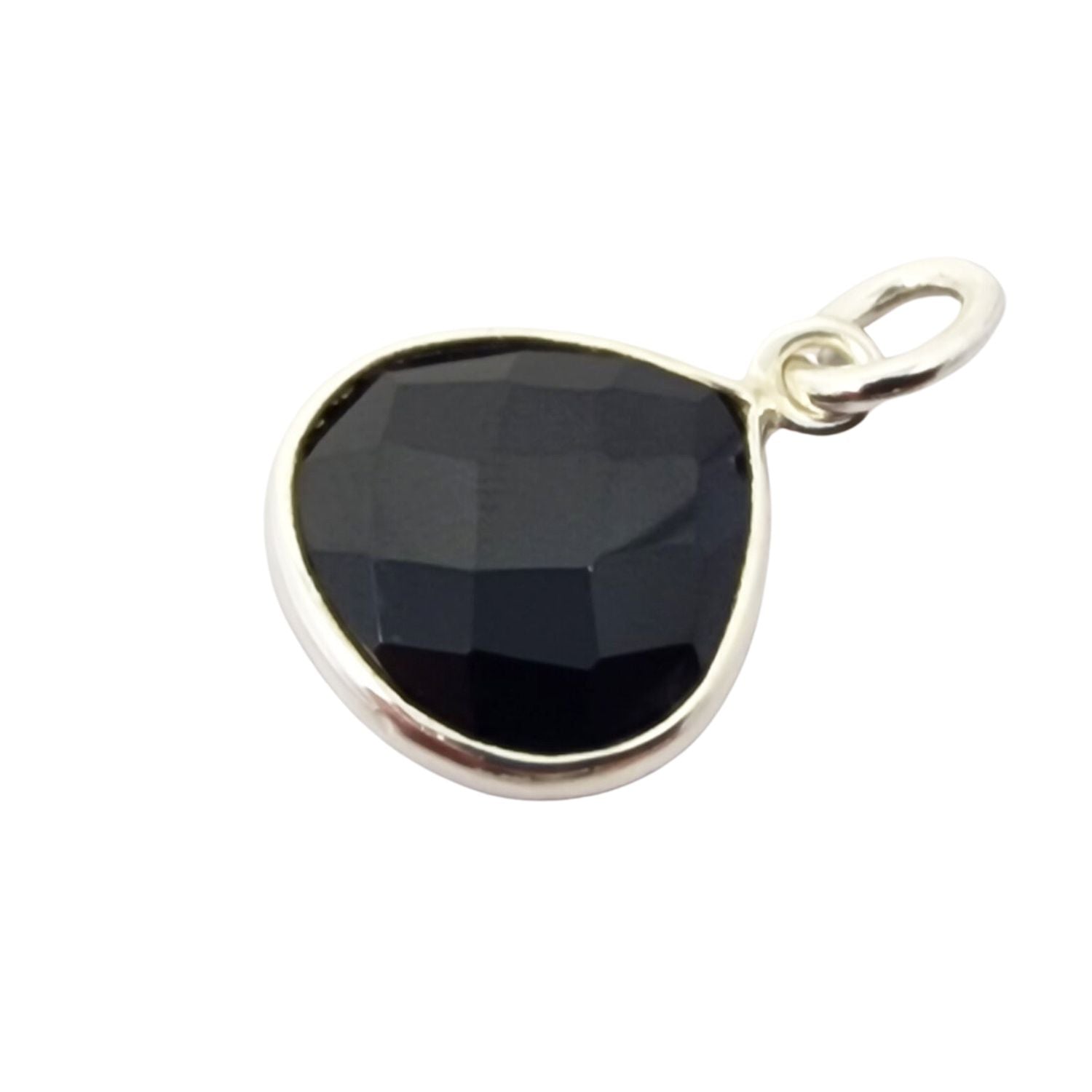 Black Sterling Silver Black Onyx Gemstone Pendant