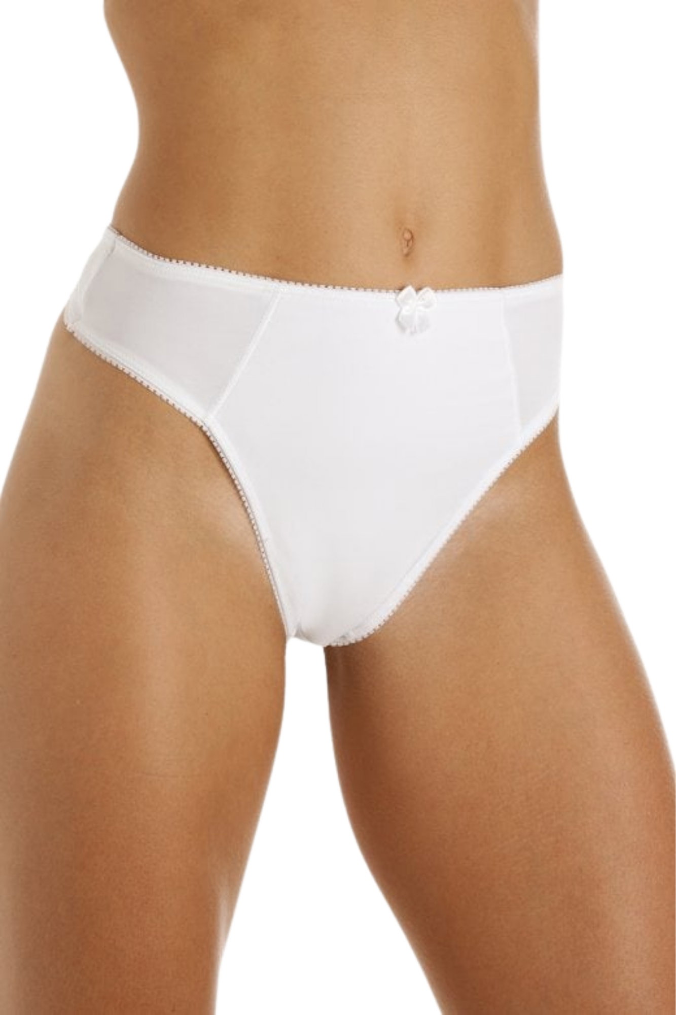White 2 Pack Micro-Fibre Control Thongs, Image 1 of 3