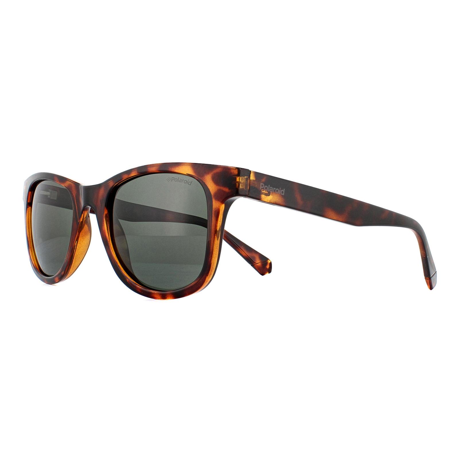 Brown Rectangle Dark Havana Green Polarized Sunglasses, Image 2 of 4