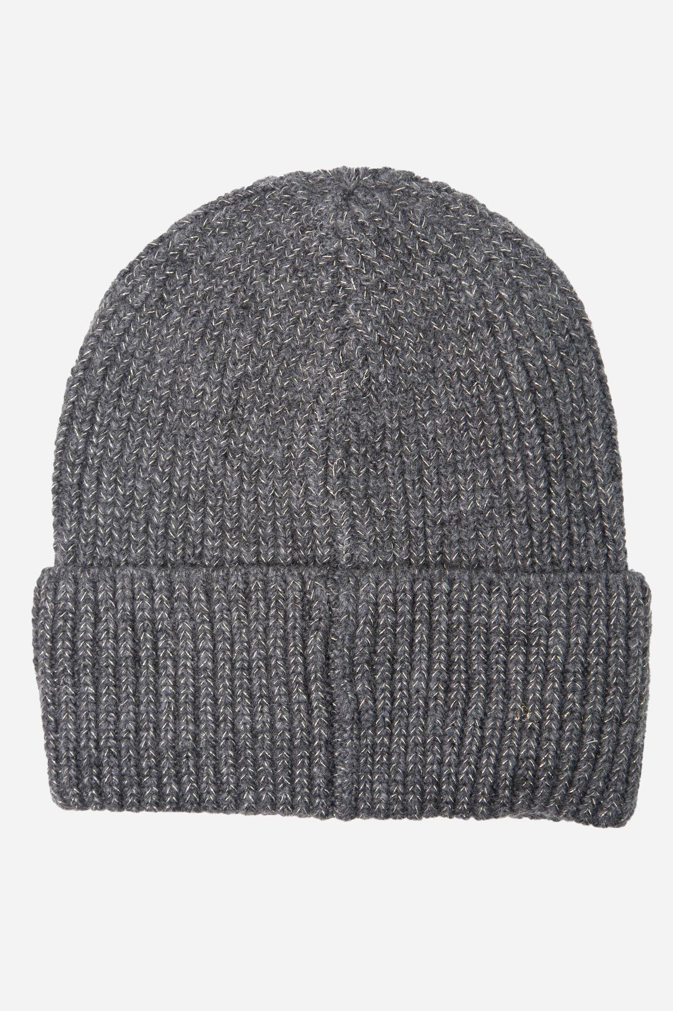 Dark Grey Glitter Knitted Winter Beanie Hat, Image 3 of 3