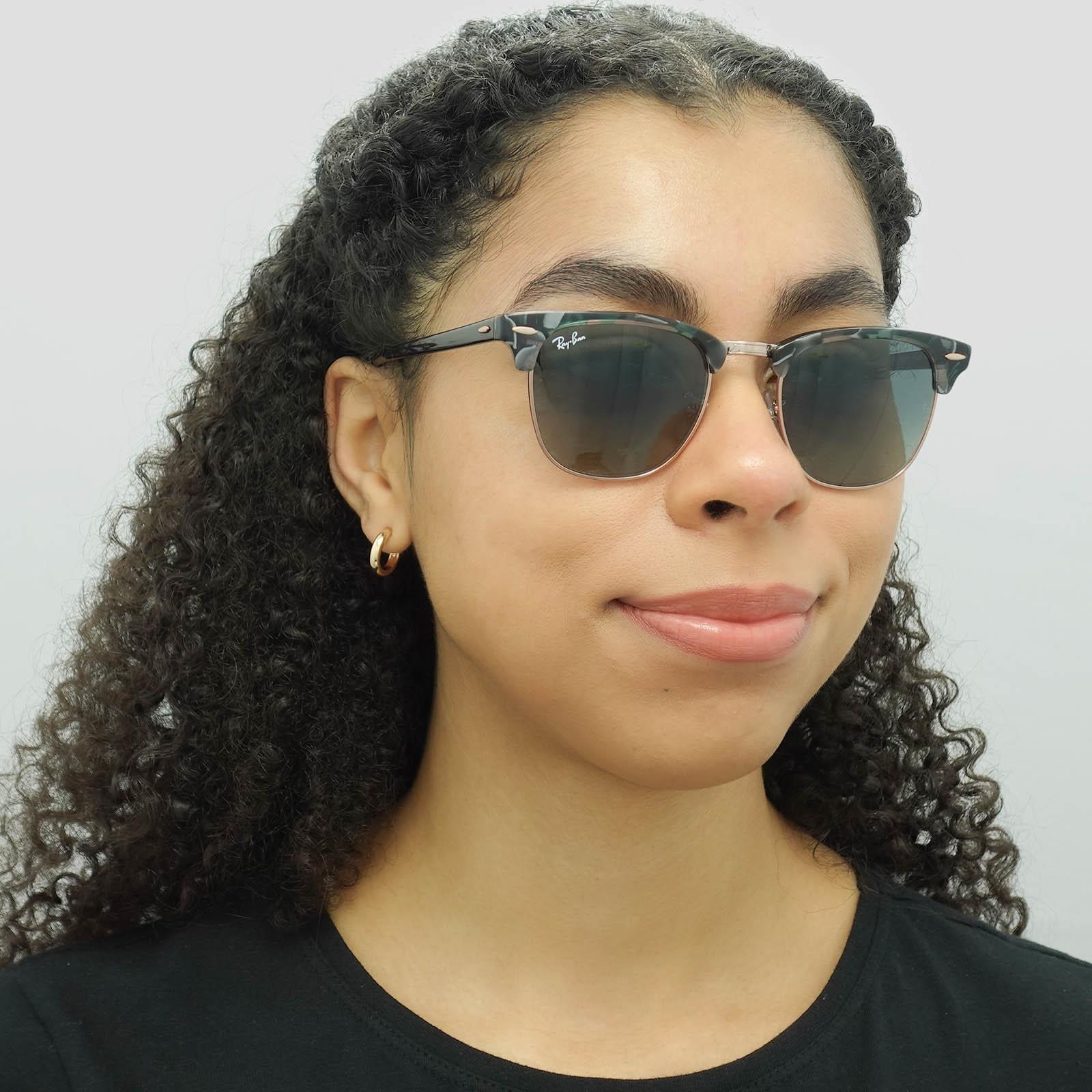 Grey Round Spotted Grey Green Dark Grey Gradient Sunglasses, Image 6 of 6
