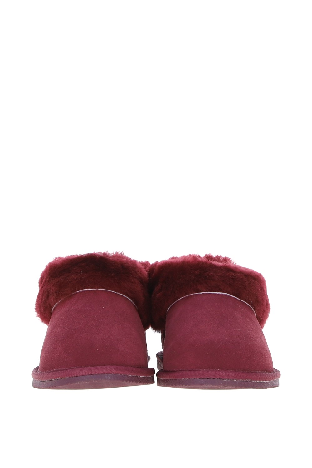 Burgundy Fenland England Burgundy Real Sheepskin Booties, Image 3 of 5