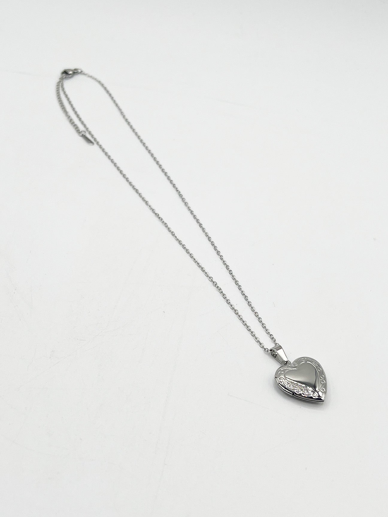 Silver Large Heart Locket Necklace - Gift Boxed, Image 3 of 5