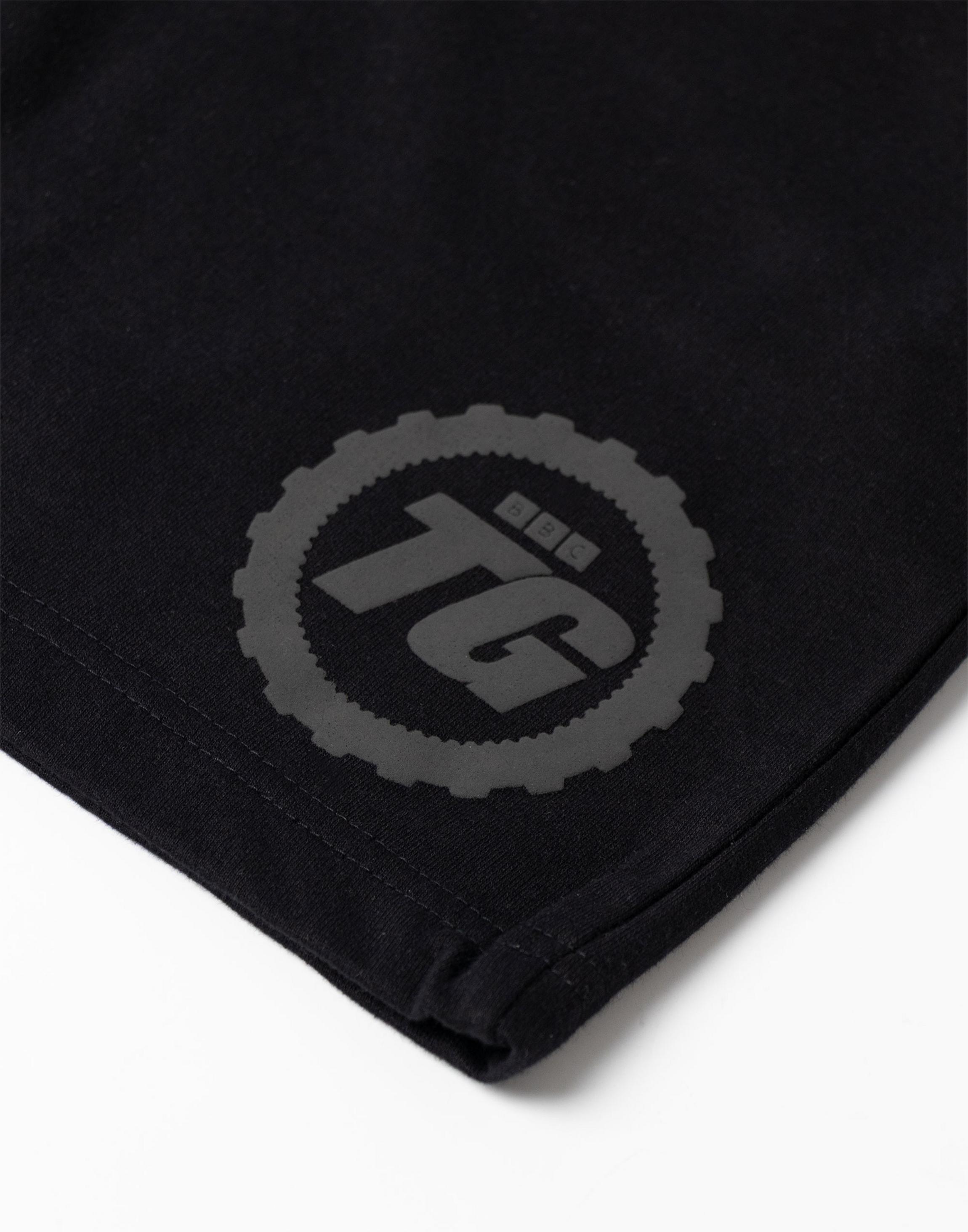 Black Top Gear Logo Unisex Black Shorts, Image 5 of 6