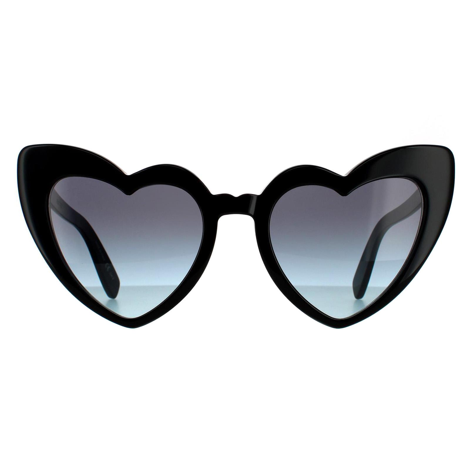 Black Saint Laurent Black Cat Eye Black Blue Gradient Sunglasses, Image 1 of 6