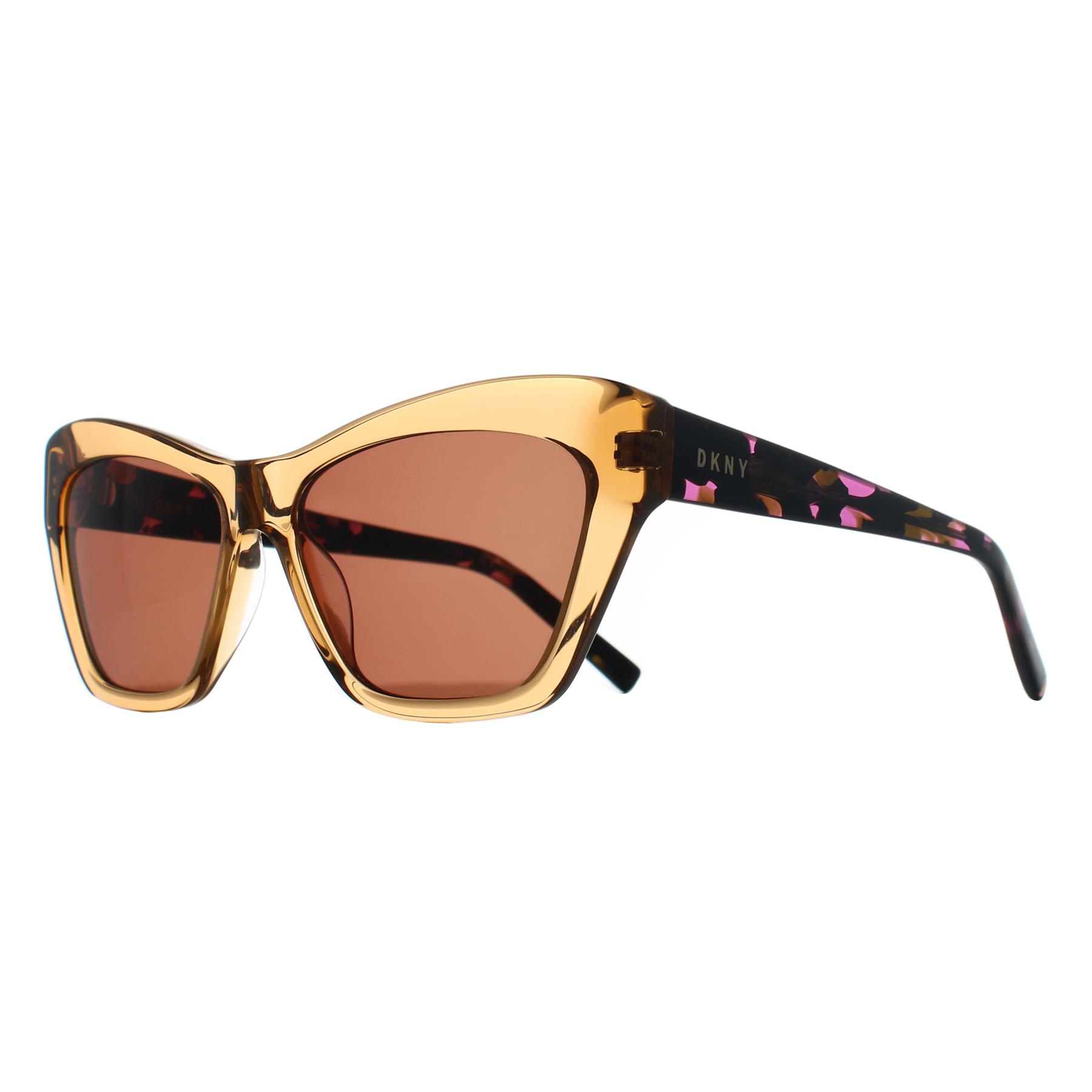 Brown DKNY Brown Cat Eye Crystal Amber Brown DK535S, Image 2 of 3