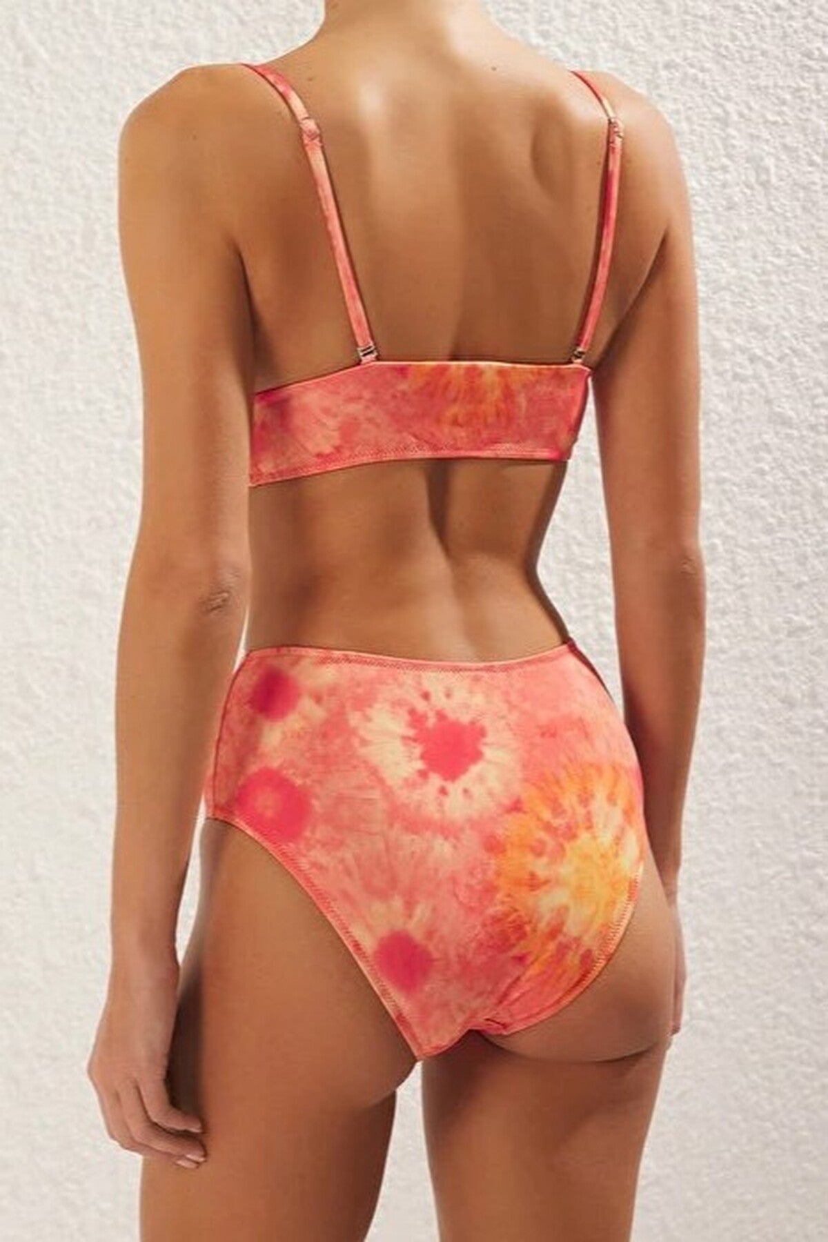 Multi Tie Dye Effect Triangle Bikini Top, Image 5 of 5