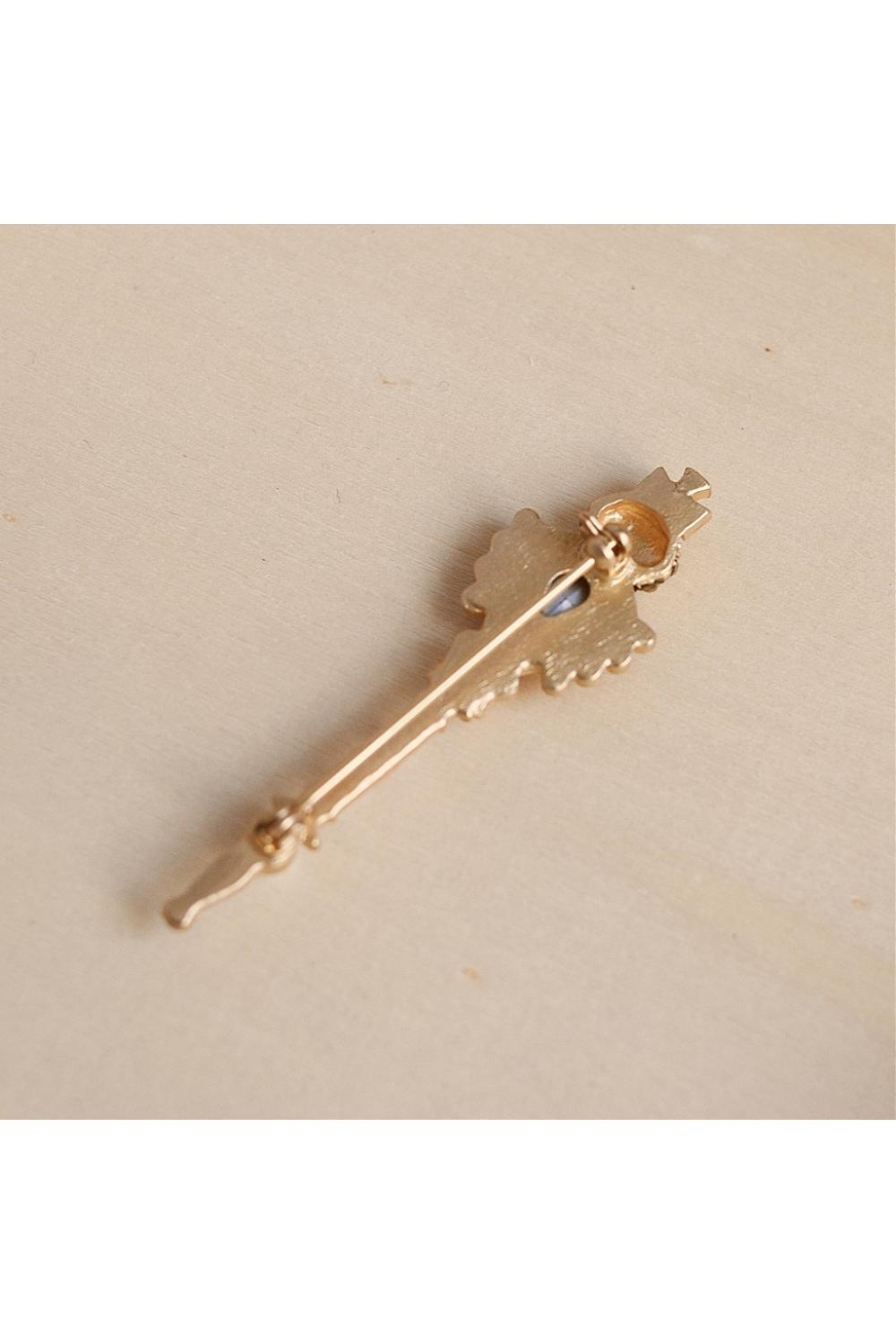 Gold Crown Brooch, Image 3 of 4