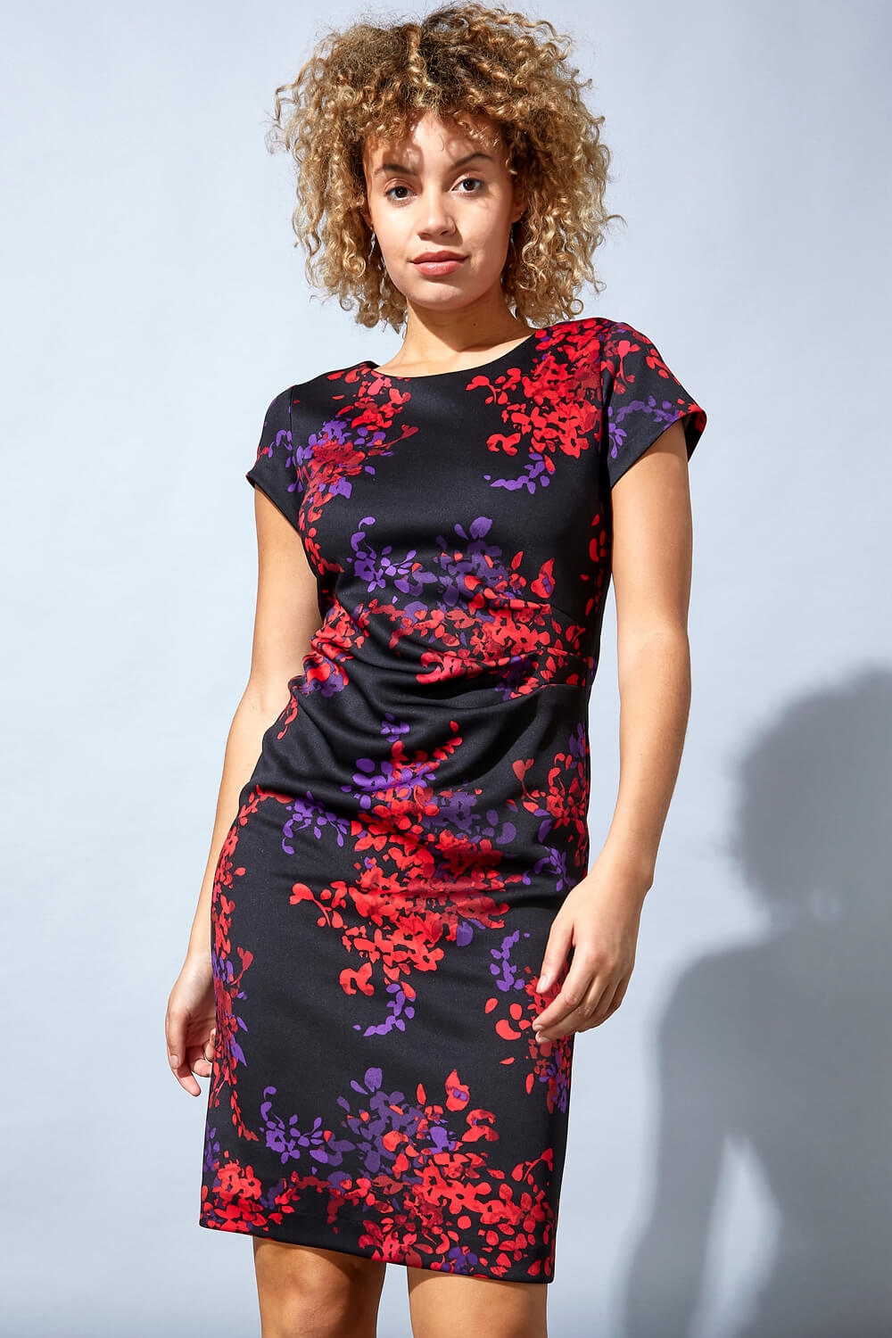 berrylush women's floral ruched dress reviews Pink Best Floral Print Dresses Berrylush Women Pink Floral Printed Square Neck Tie-Up Strap Ruched