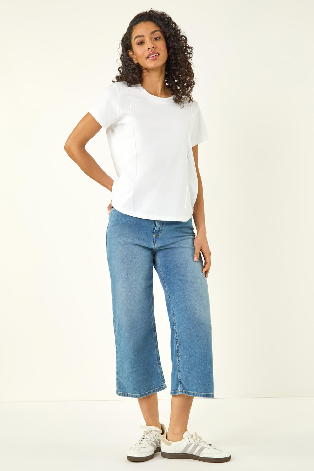 White Dusk Premium Stretch T-Shirt , Image 3 of 5