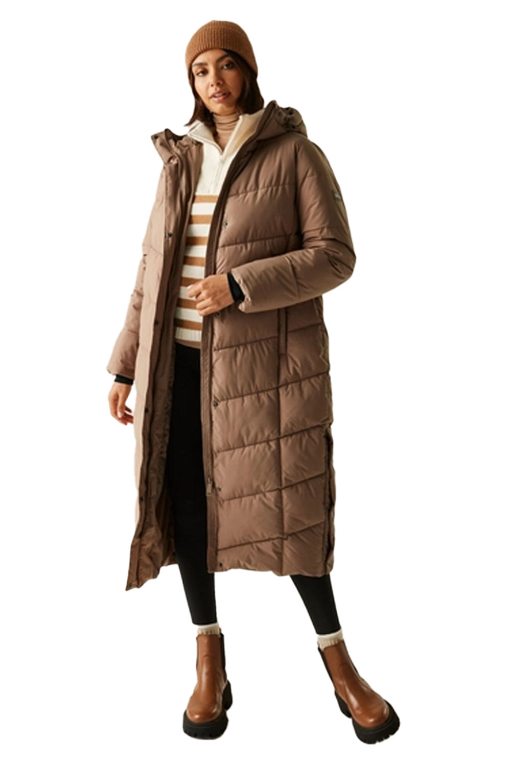 Mocha Eloria Padded Jacket, Image 5 of 6