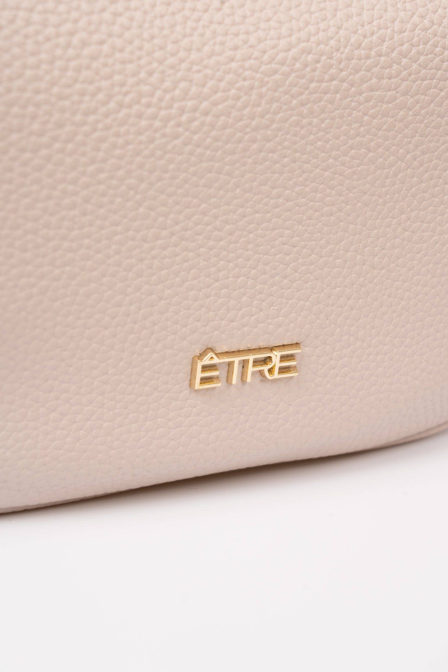 Beige Faux Leather Half Moon Crossbody Bag, Image 4 of 4