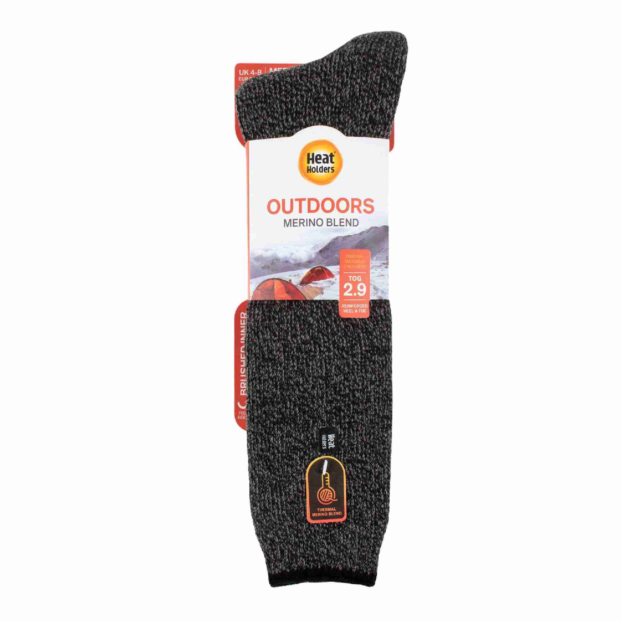 Black Knee High Merino Wool Socks, Image 5 of 5