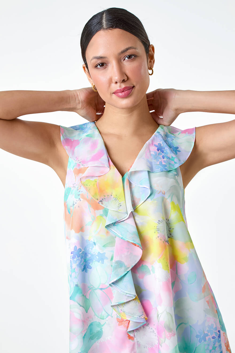 Floral Printed Ruffle Top