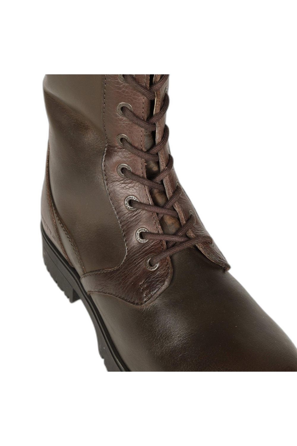 Brown Nola Leather Lace Up Standard Country Boots, Image 8 of 8
