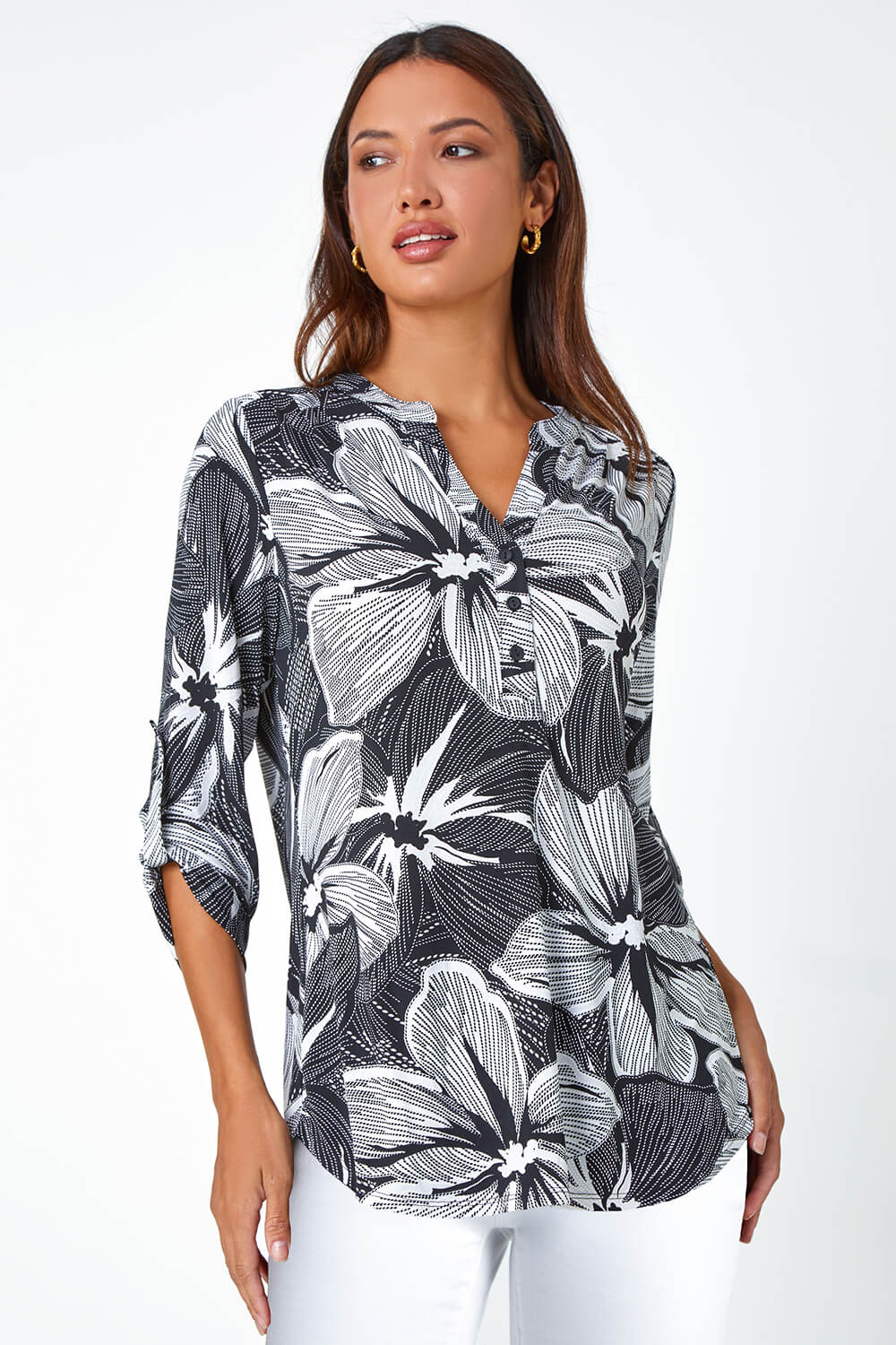 Red Floral Embroidered Stretchable Blouse main image 0