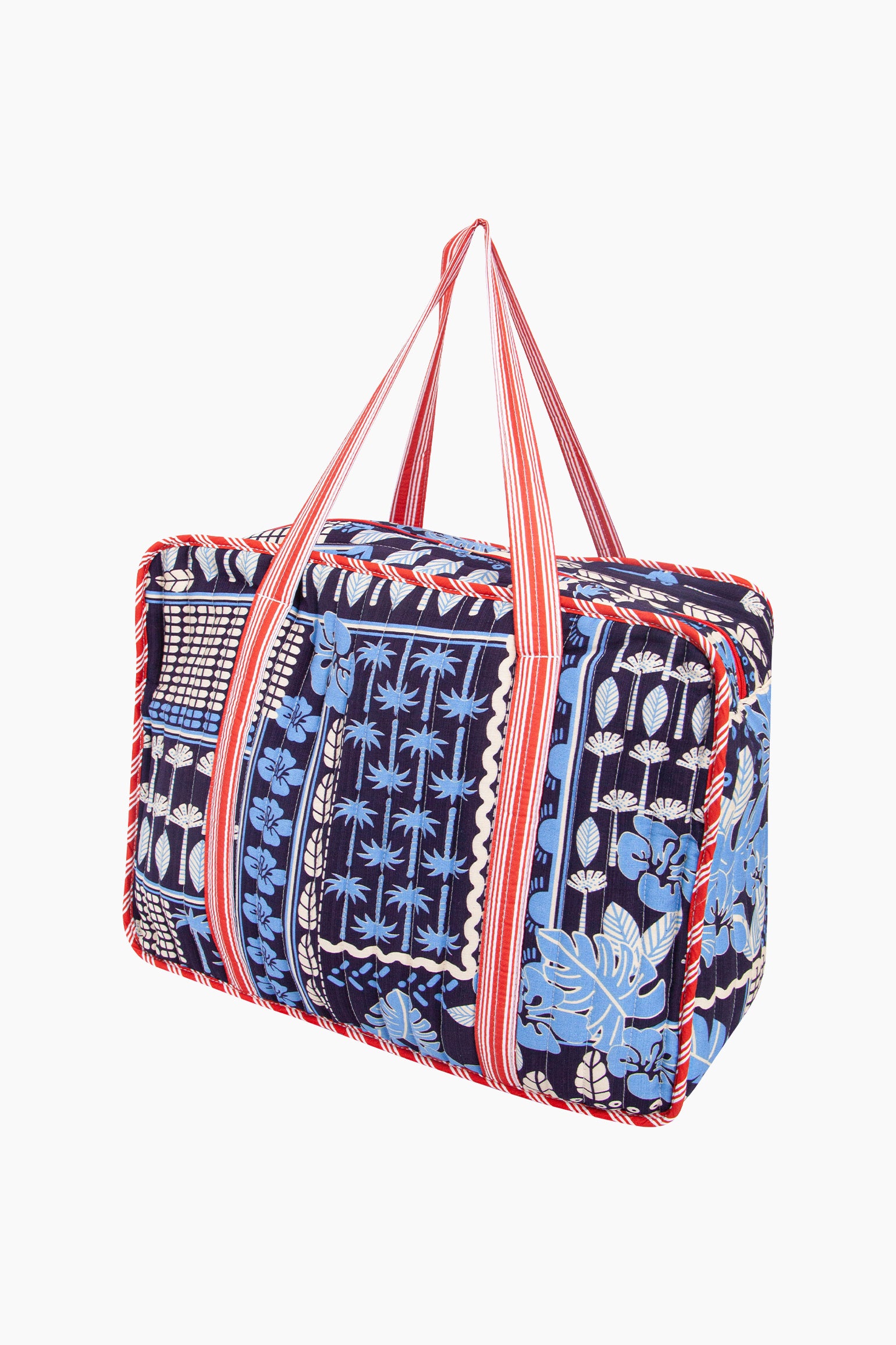 Navy Blue Summery Double Handle Tote Bag, Image 2 of 2
