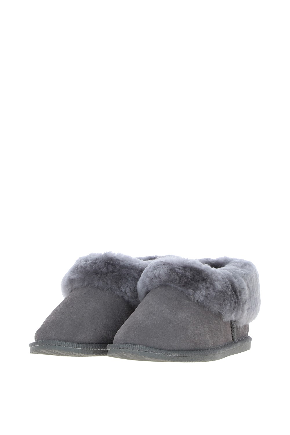 Grey Fenland England Grey Real Sheepskin Booties, Image 1 of 5