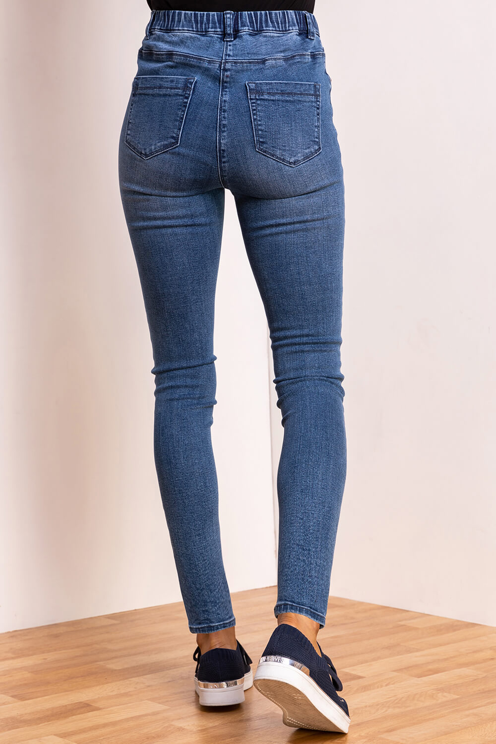 Blue Ultimate Stretch Denim Jegging 29", Image 3 of 5