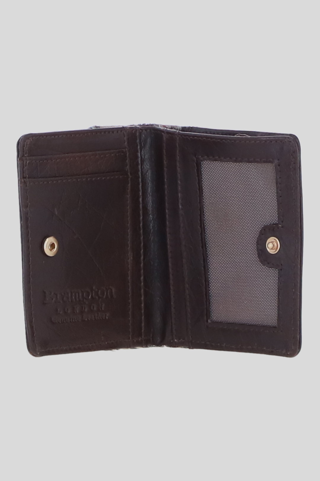 Brown Hair-On Hide Accent RFID Protected Real Leather Purse, Image 2 of 3