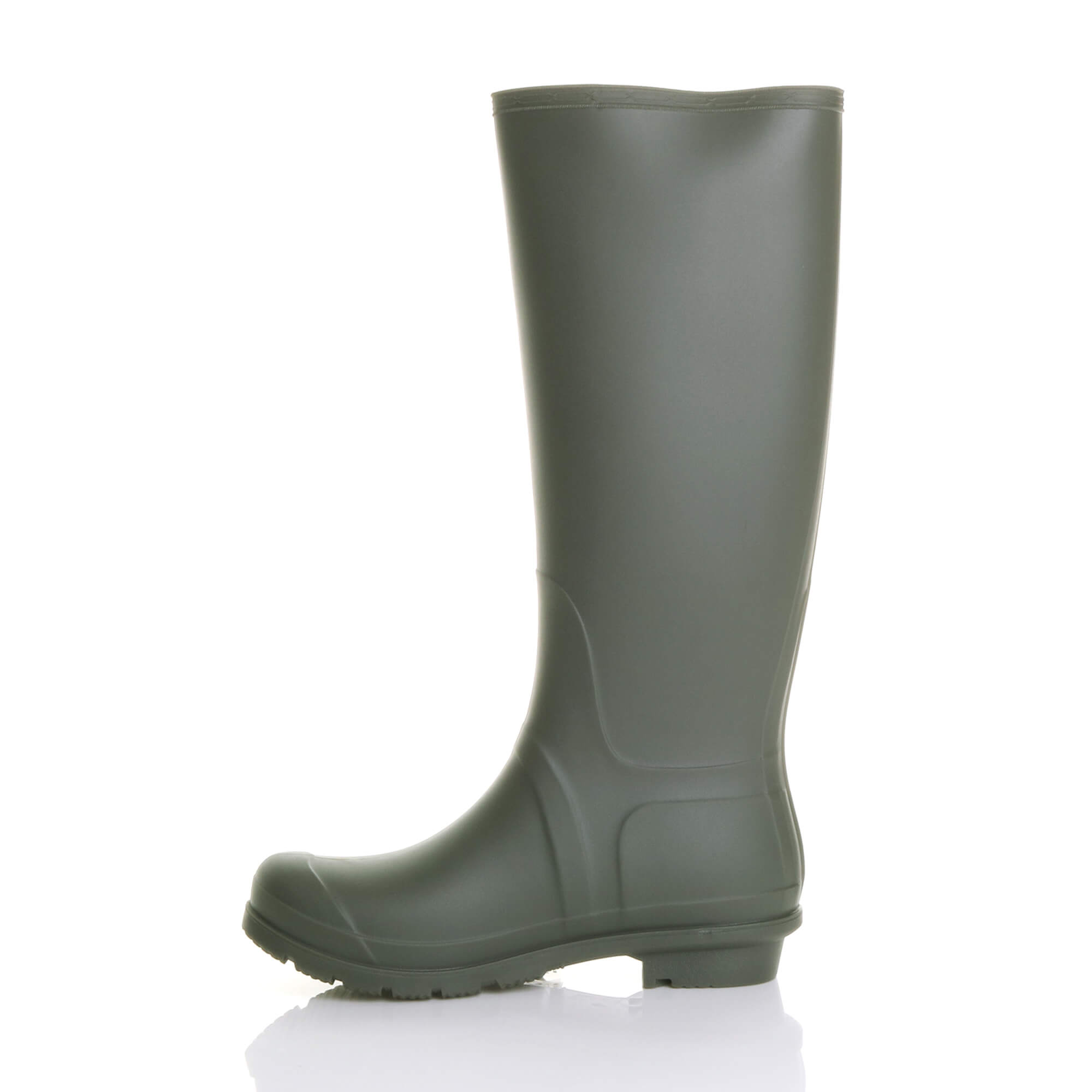 Khaki AJVANI Khaki Waterproof Wellington Boots Wellies, Image 3 of 6