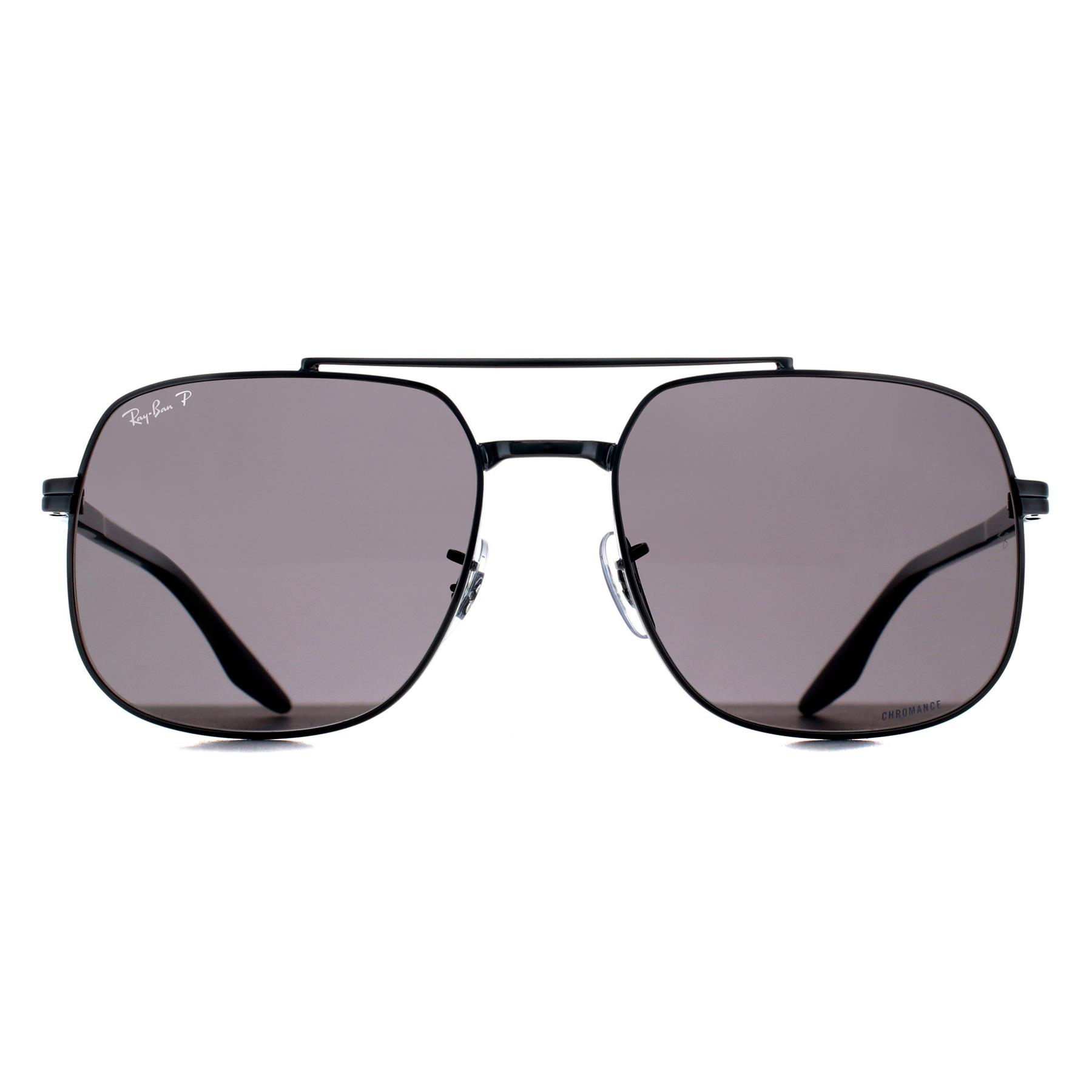 Grey Aviator Gunmetal Dark Grey Chromance Polarized RB3699, Image 1 of 3