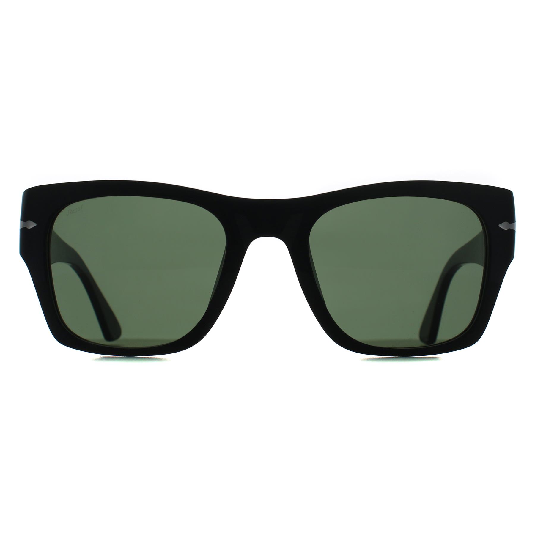 Black Persol Black Square Black Green PO3384S, Image 1 of 3