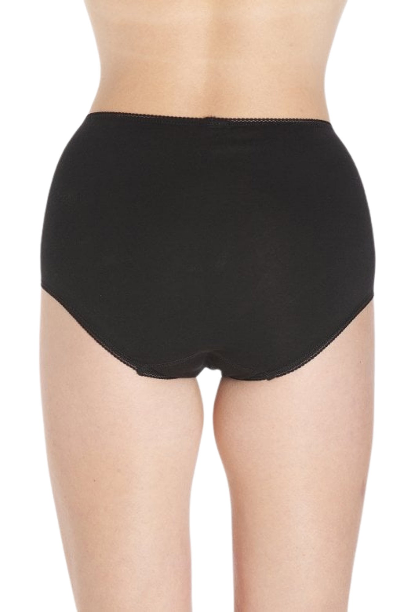 Black 3 Pack Lace Front Full Briefs, Image 3 of 4