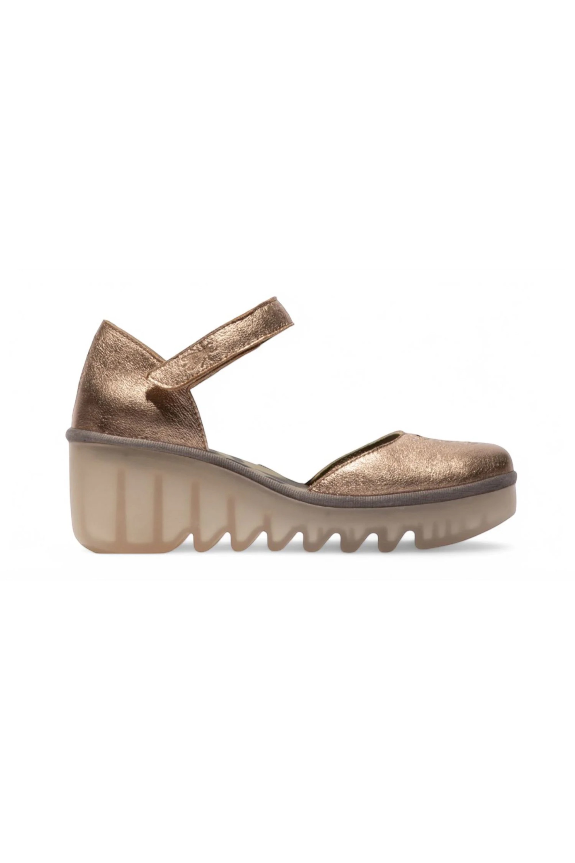Metallic Womens Durable Wedge Sandals-Biso305fly