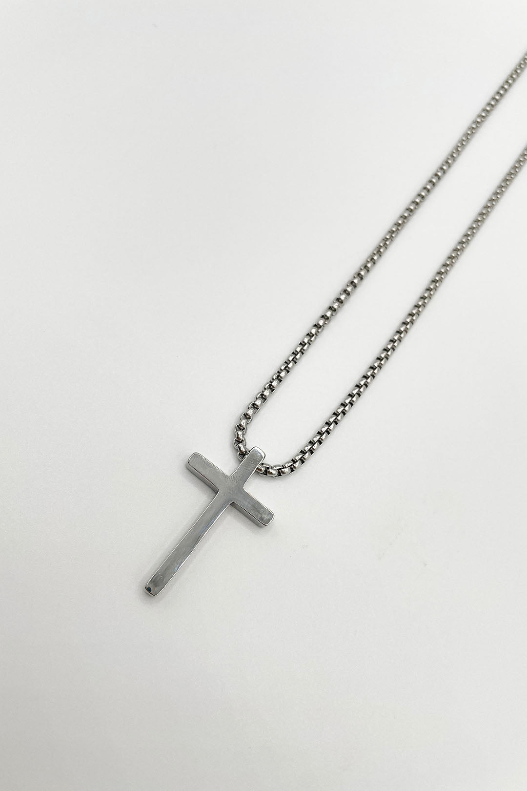 Silver Cross Pendant Necklace in Silver, Image 1 of 4