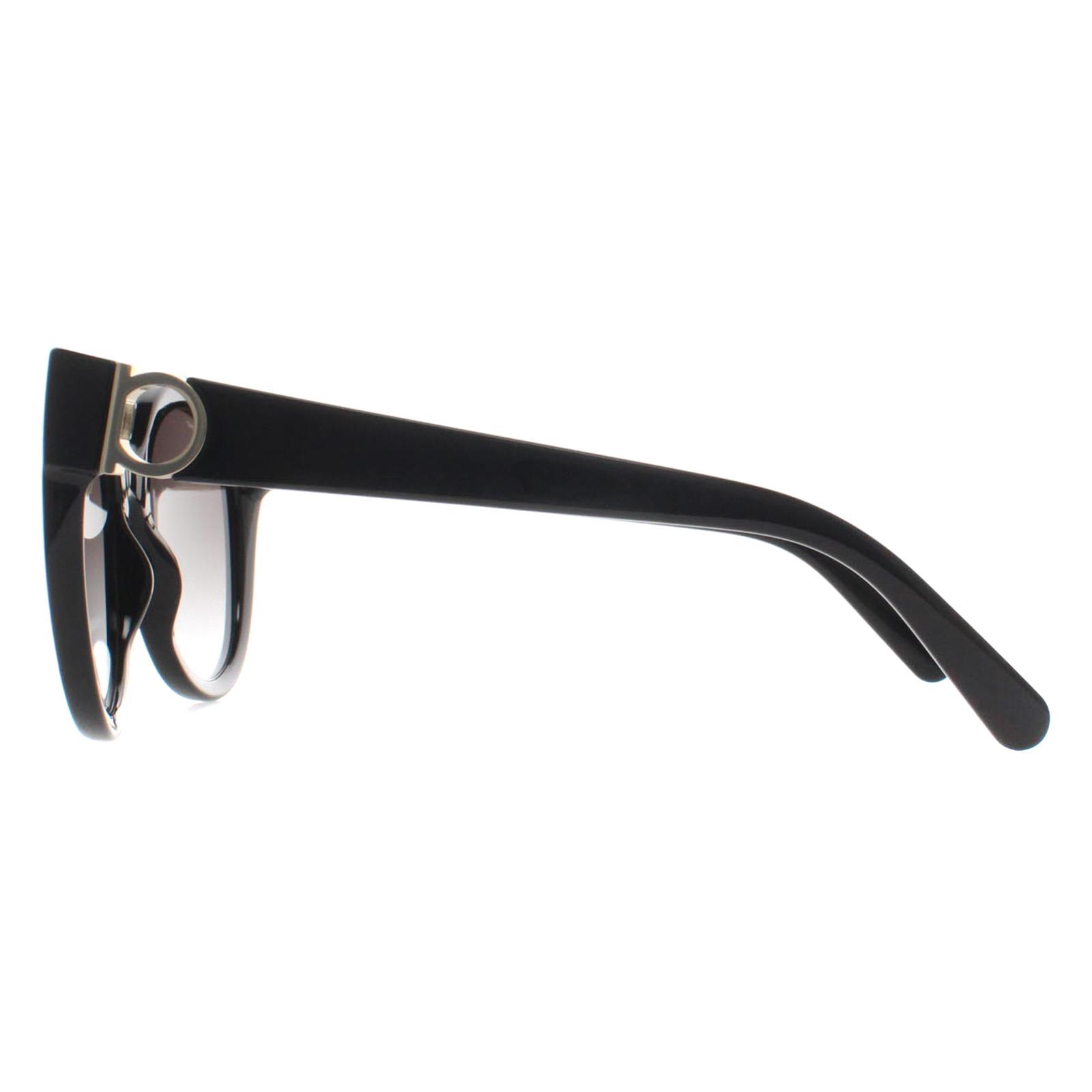 Black Salvatore Ferragamo Black Cat Eye Black Grey Gradient SF1031S, Image 3 of 4