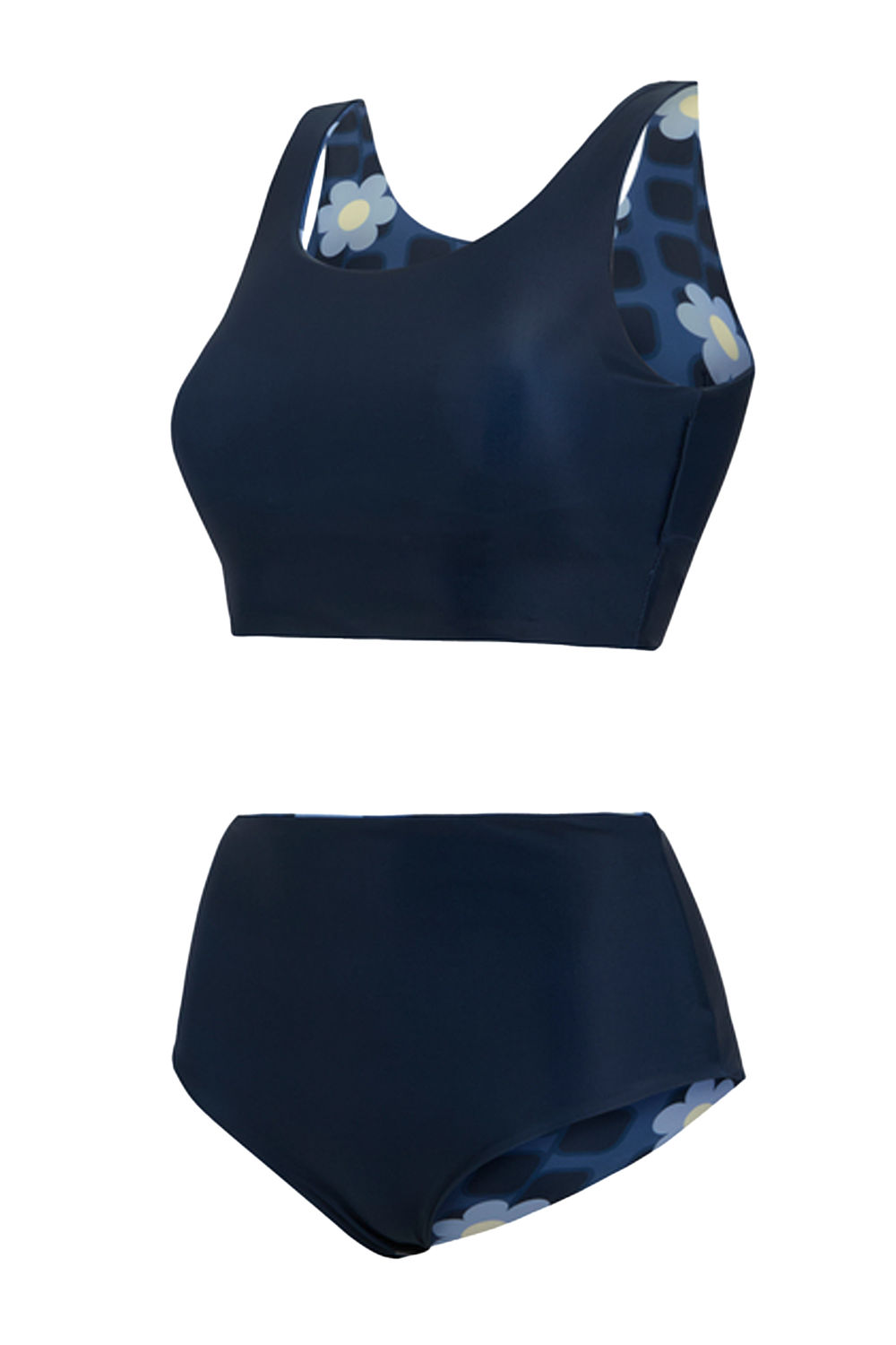Blue Orla Kiely Reversible Bikini Set, Image 3 of 6