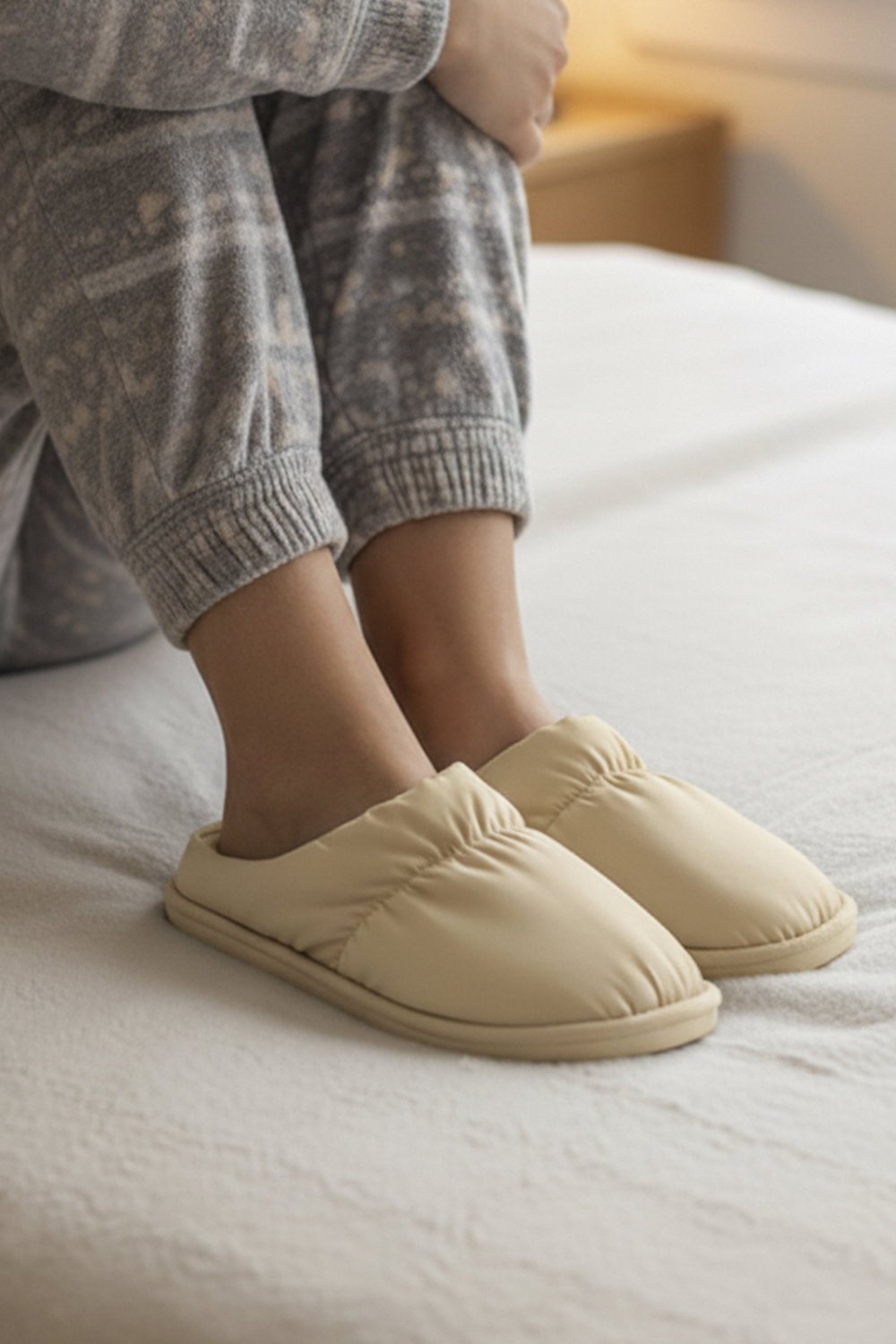 Ivory Padded Mule Slipper, Image 1 of 5