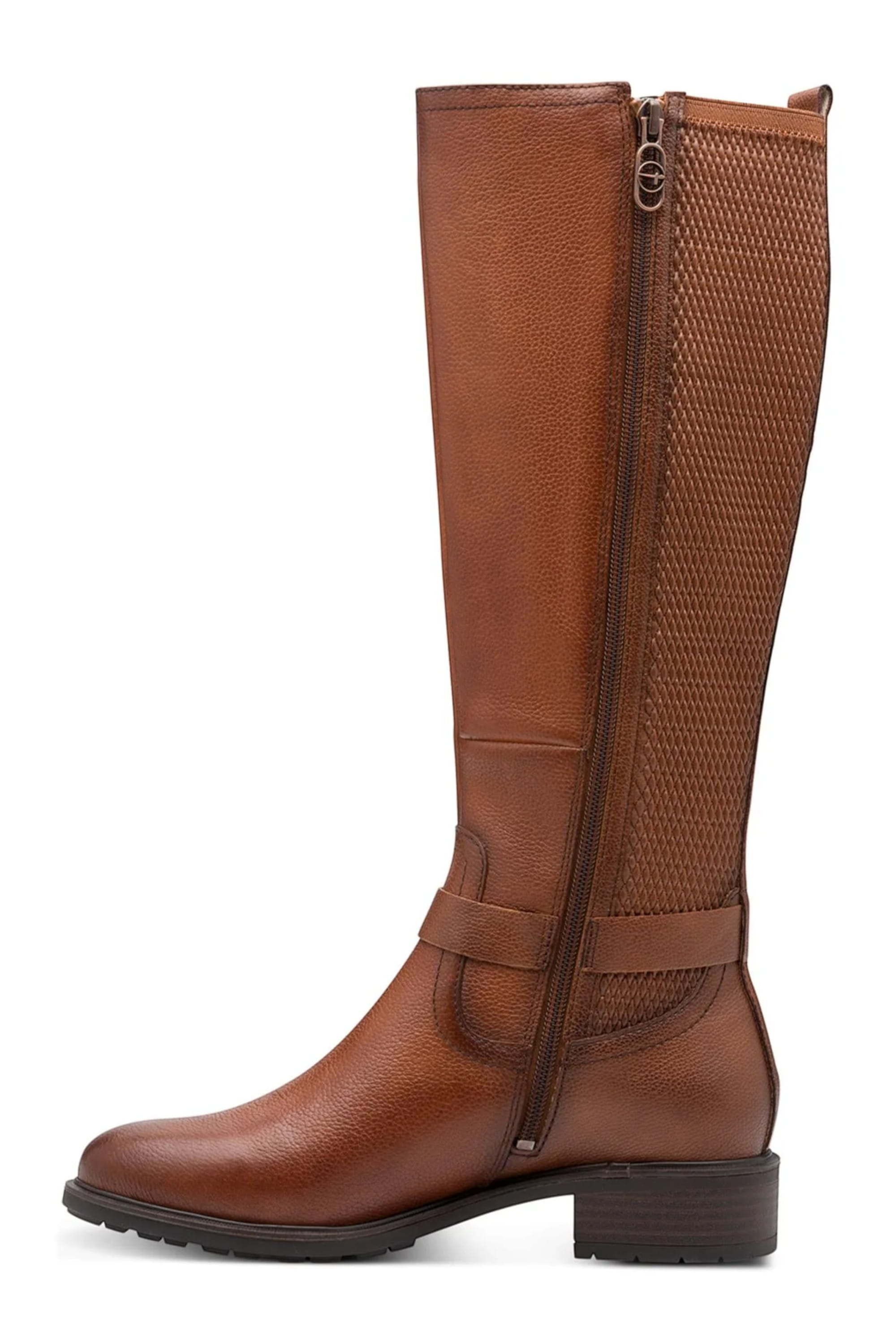 Brown Tamaris Brown Tamaris Womens Cognac Riding Boots, Image 4 of 8