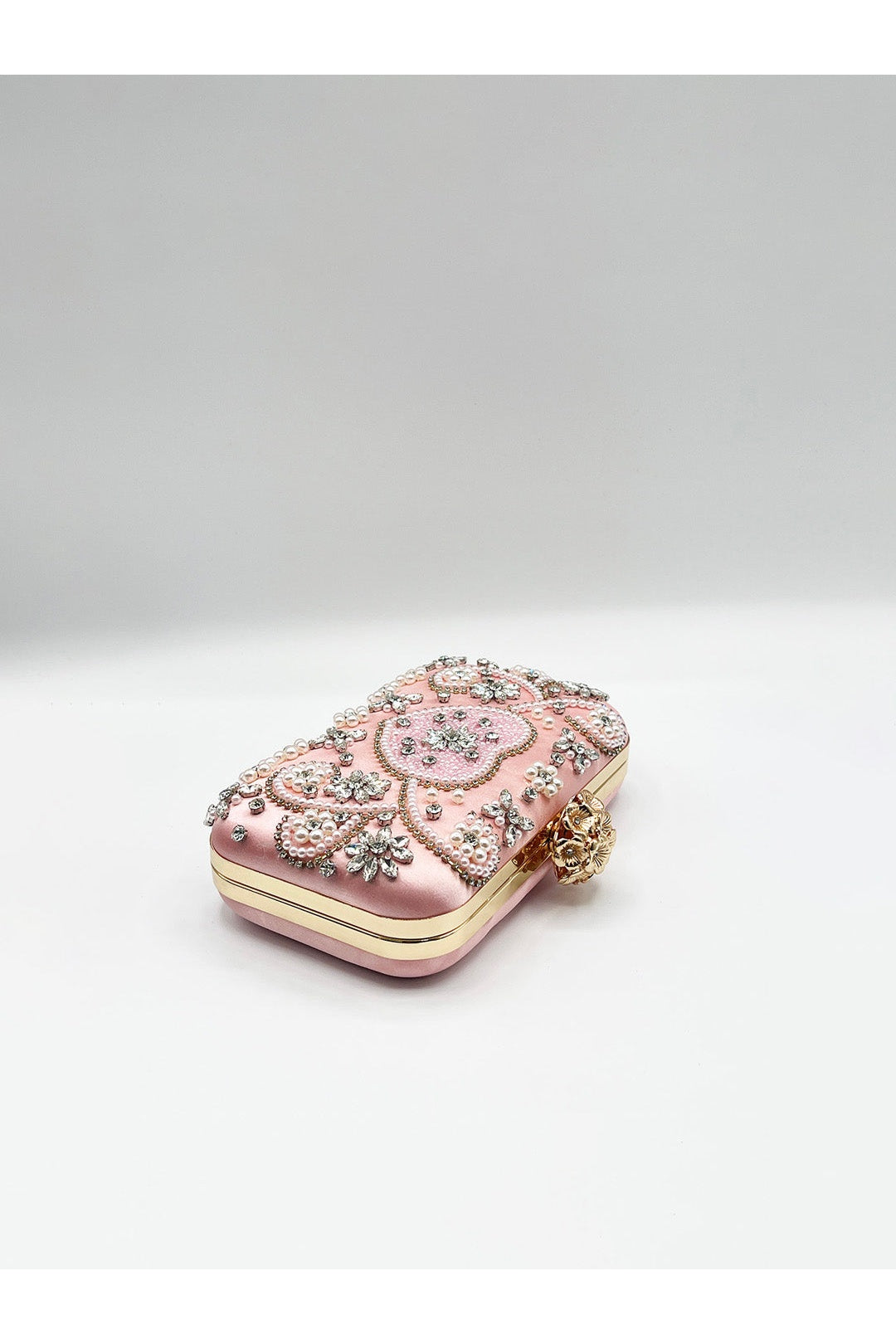 Pink Heart Beaded Clutch Bag, Image 5 of 5