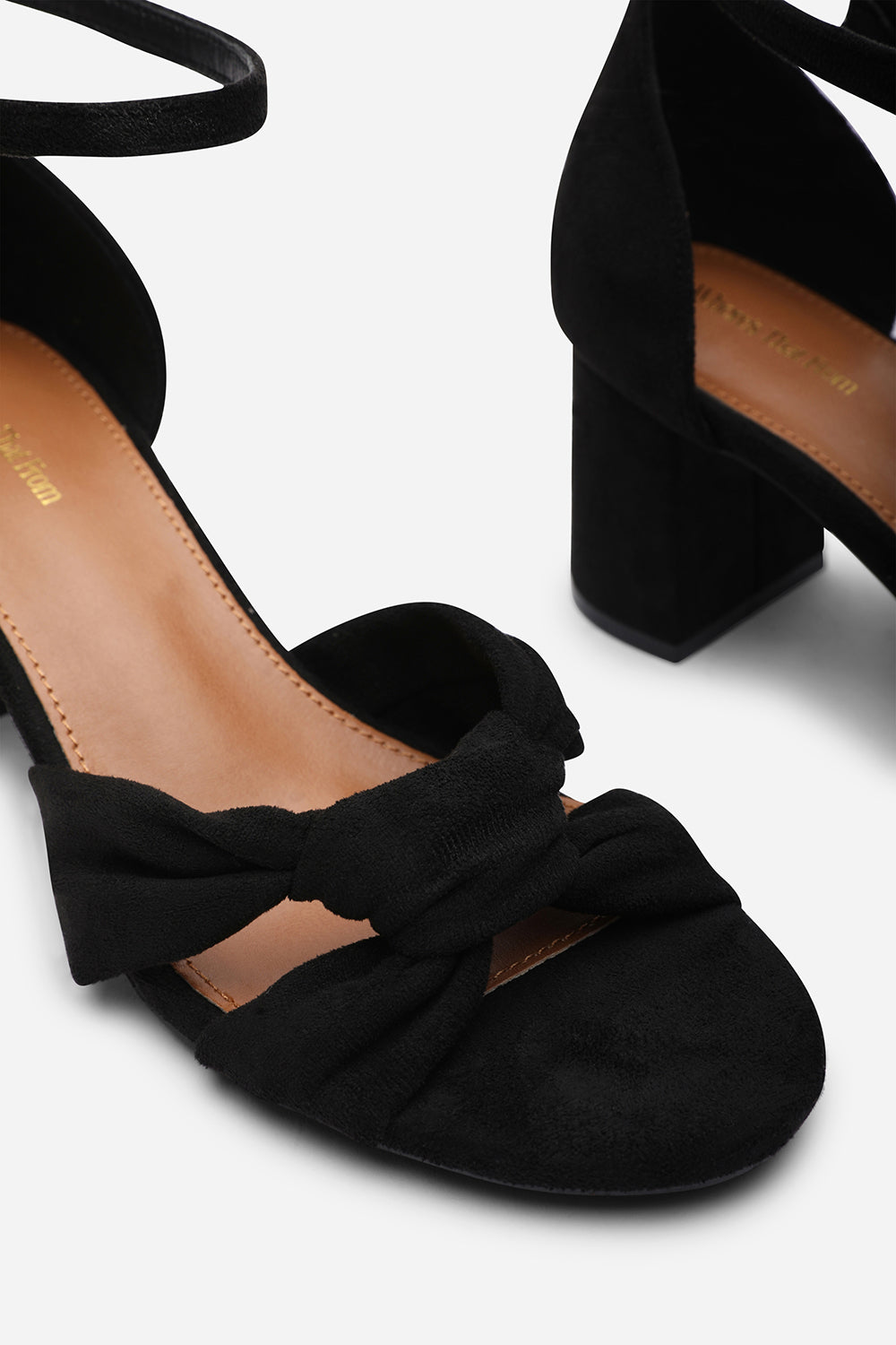 Black Avelia Strappy Block Heel Sandal, Image 5 of 6