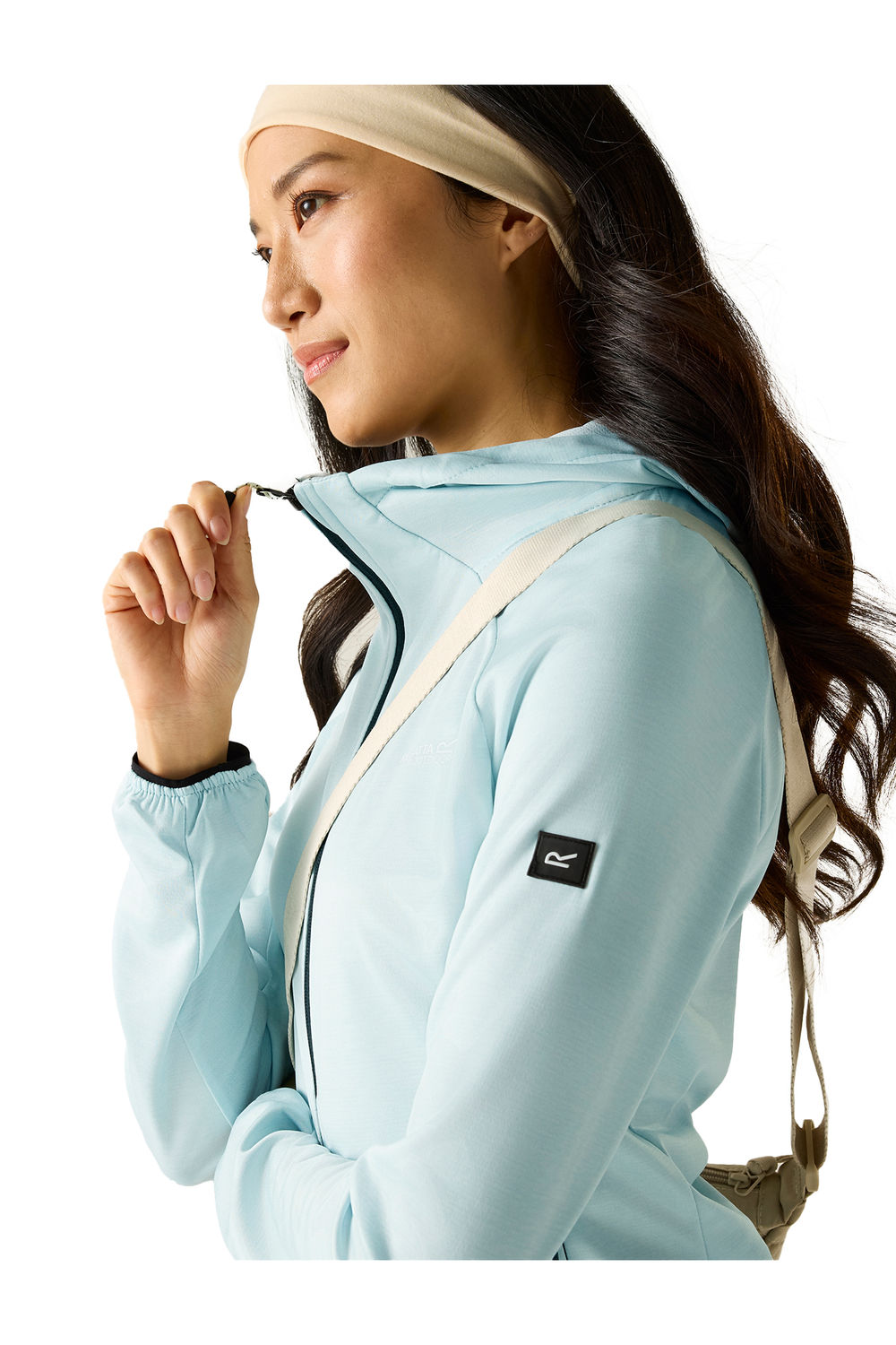 Aqua Ferna Stretch Hooded Fleece Jacket, Image 4 of 5