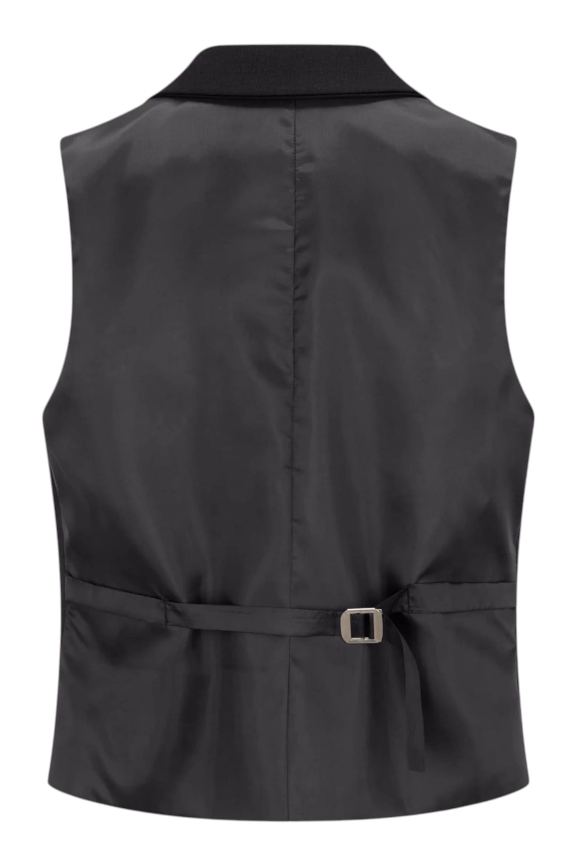 Black Infinity Leather Black Womens 3 Piece Black Formal Office Suit, Image 6 of 8