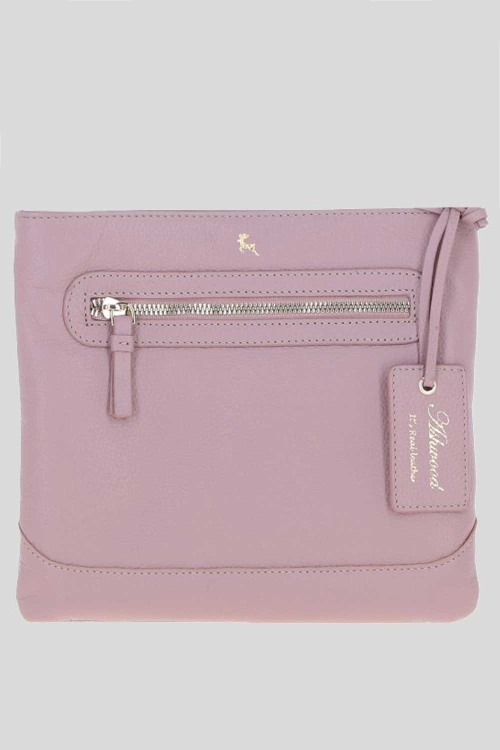 Light Pink 'Bliss' Leather Cross Body Bag with Adjustable Strap, Image 1 of 4