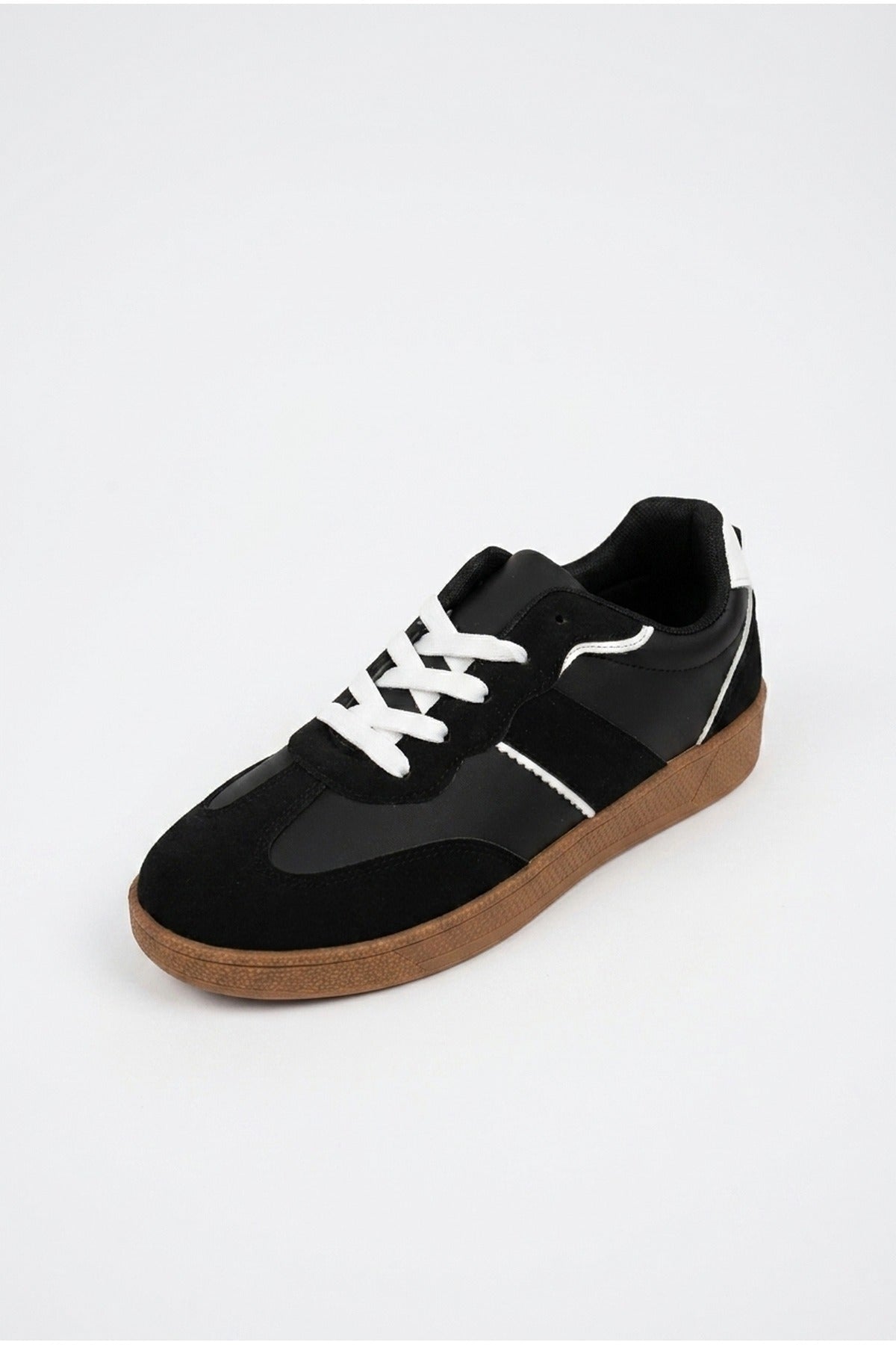 Black iKrush Black Saoirse Retro Style Trainers, Image 2 of 8