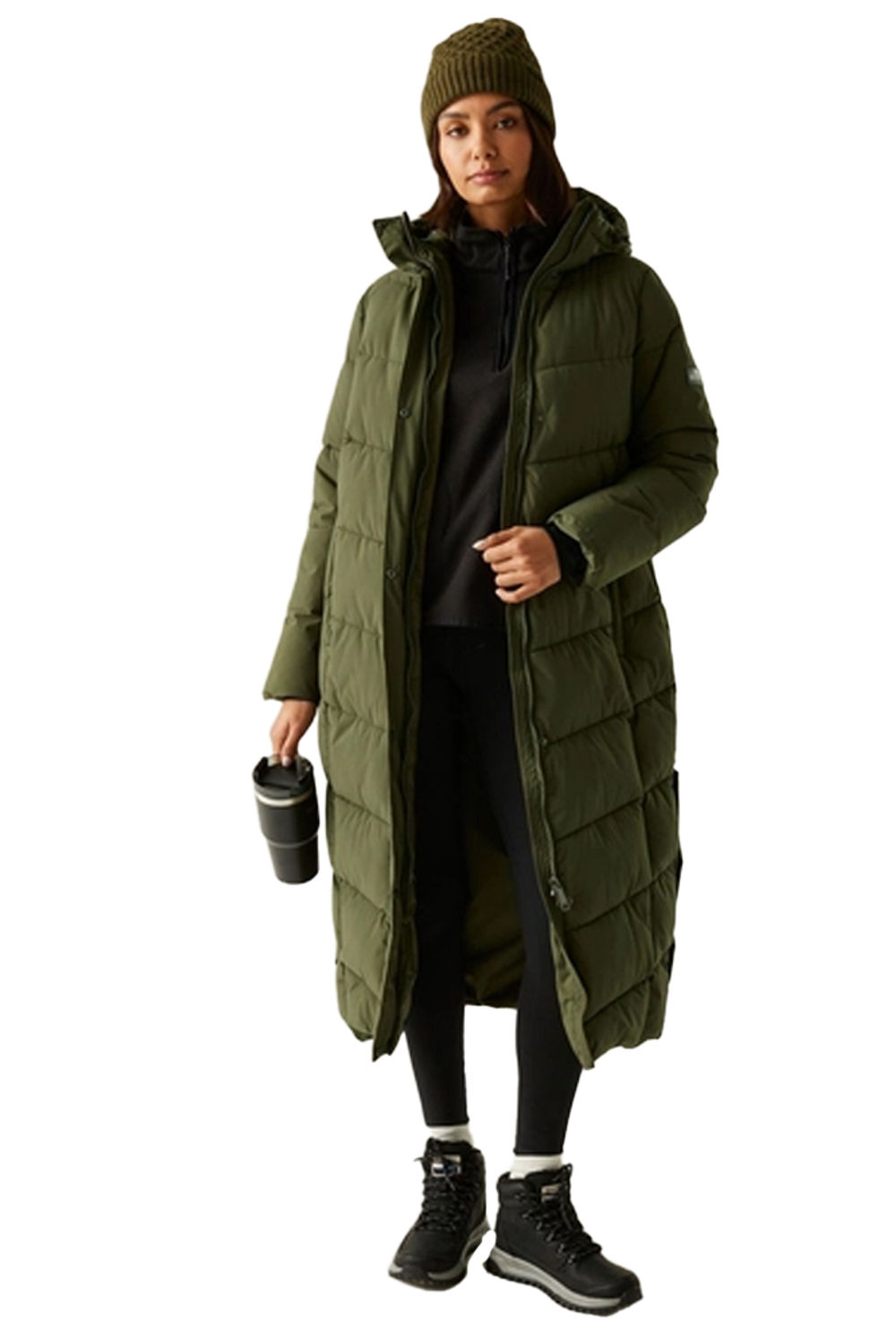 Khaki Eloria Padded Jacket, Image 5 of 6