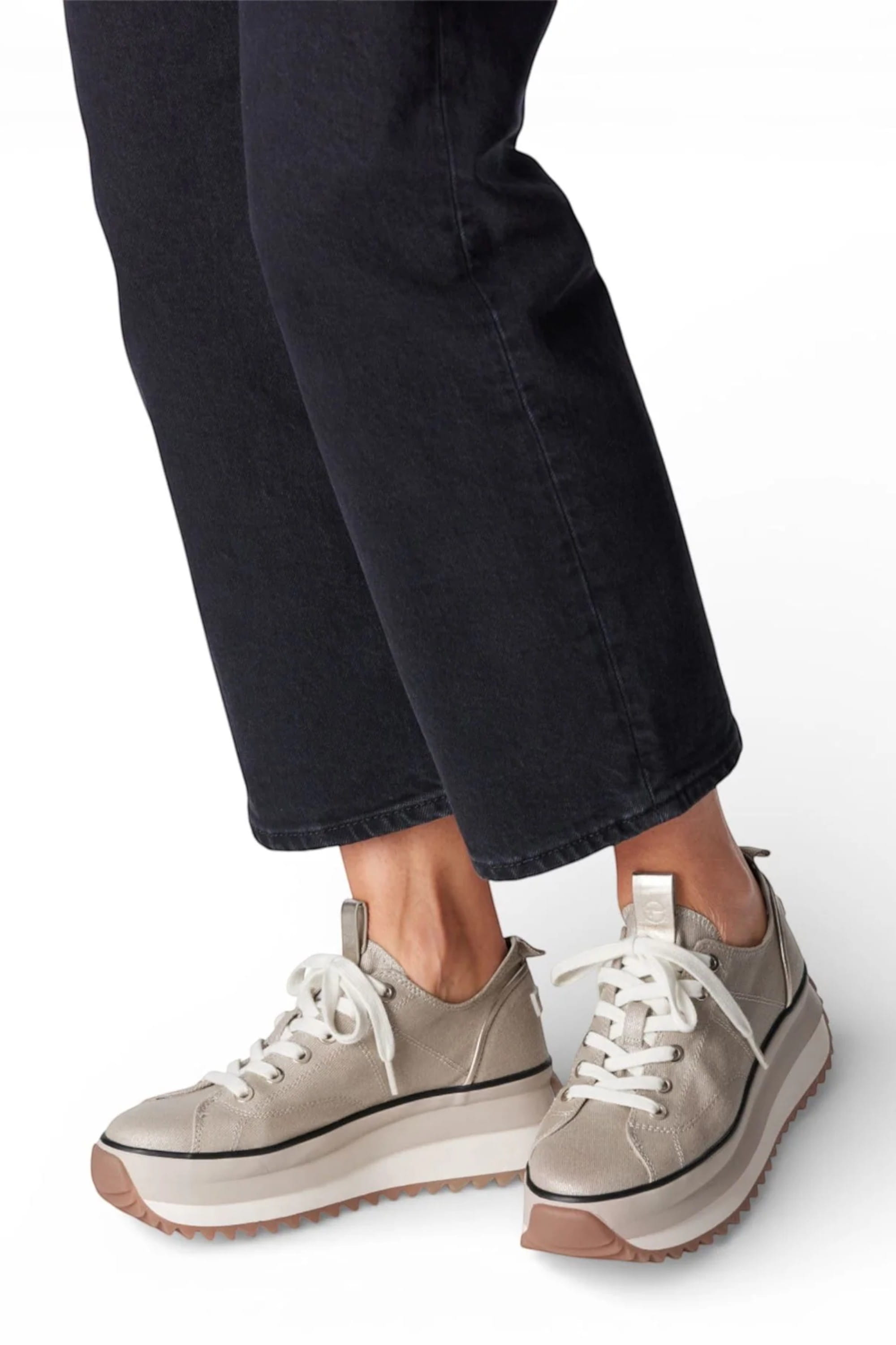 Gold Tamaris Gold Tamaris Beige Platform Lace Sneakers, Image 6 of 8
